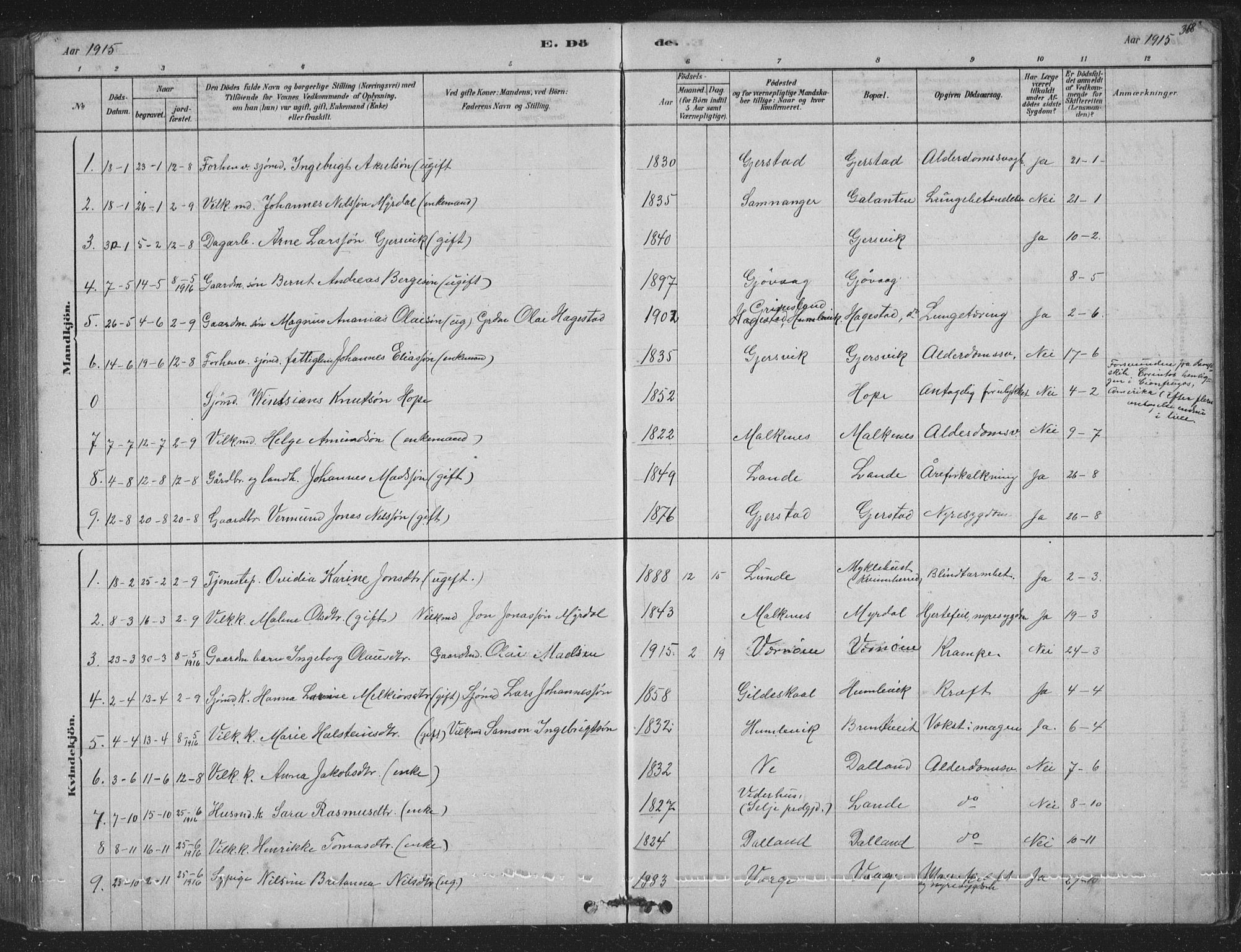 Tysnes sokneprestembete, AV/SAB-A-78601/H/Hab: Klokkerbok nr. B 2, 1878-1918, s. 368
