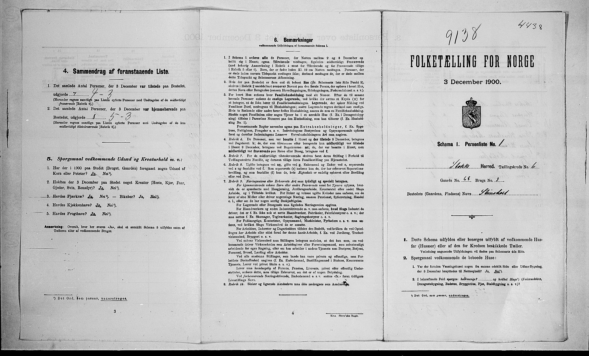 RA, Folketelling 1900 for 0720 Stokke herred, 1900, s. 148