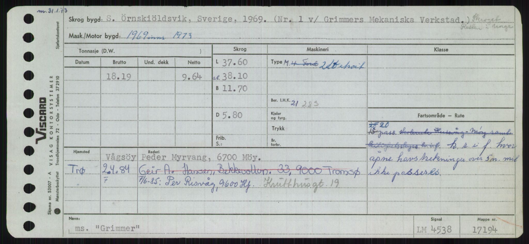 Sjøfartsdirektoratet med forløpere, Skipsmålingen, AV/RA-S-1627/H/Ha/L0002/0002: Fartøy, Eik-Hill / Fartøy, G-Hill, s. 257