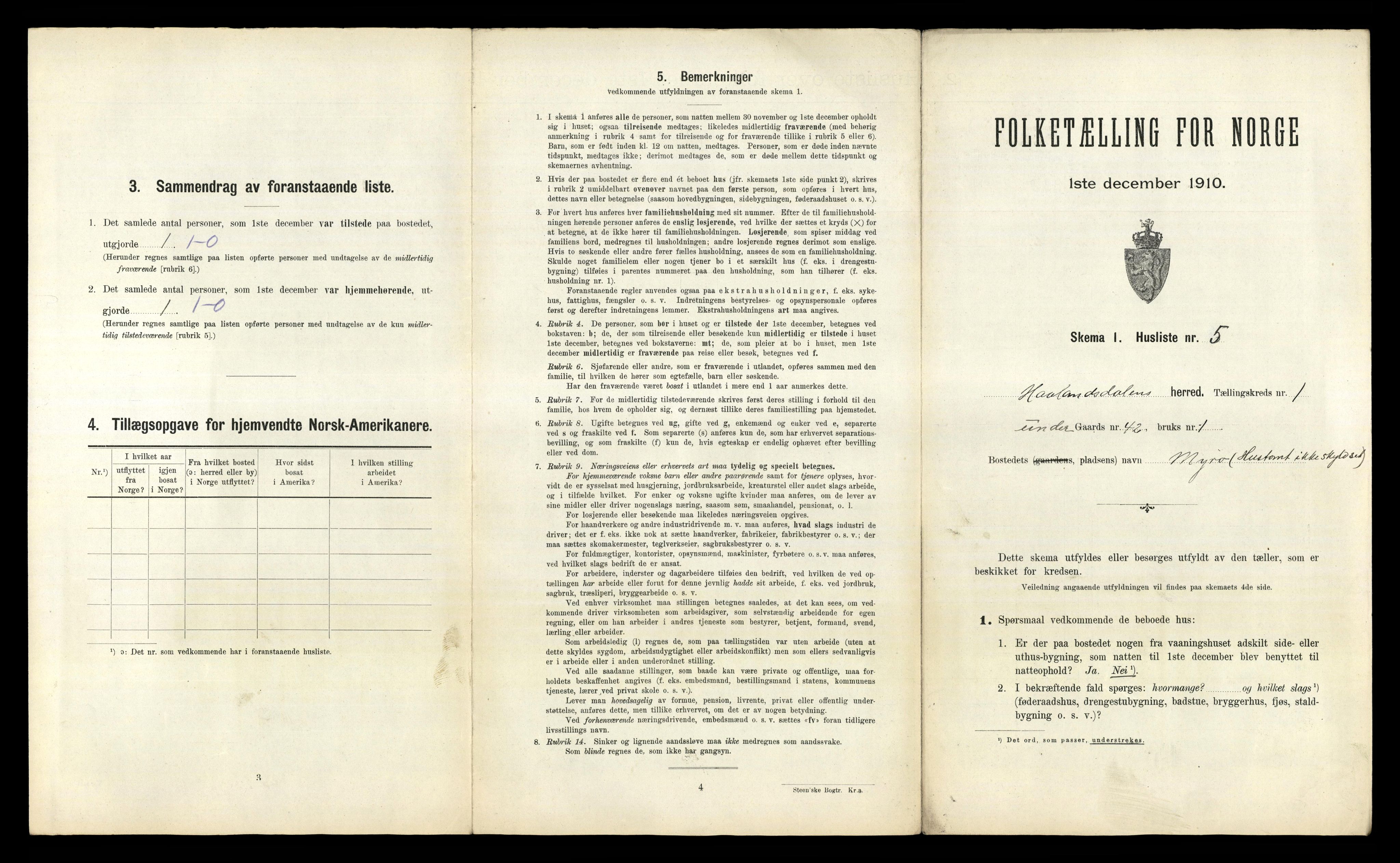 RA, Folketelling 1910 for 1239 Hålandsdal herred, 1910, s. 28