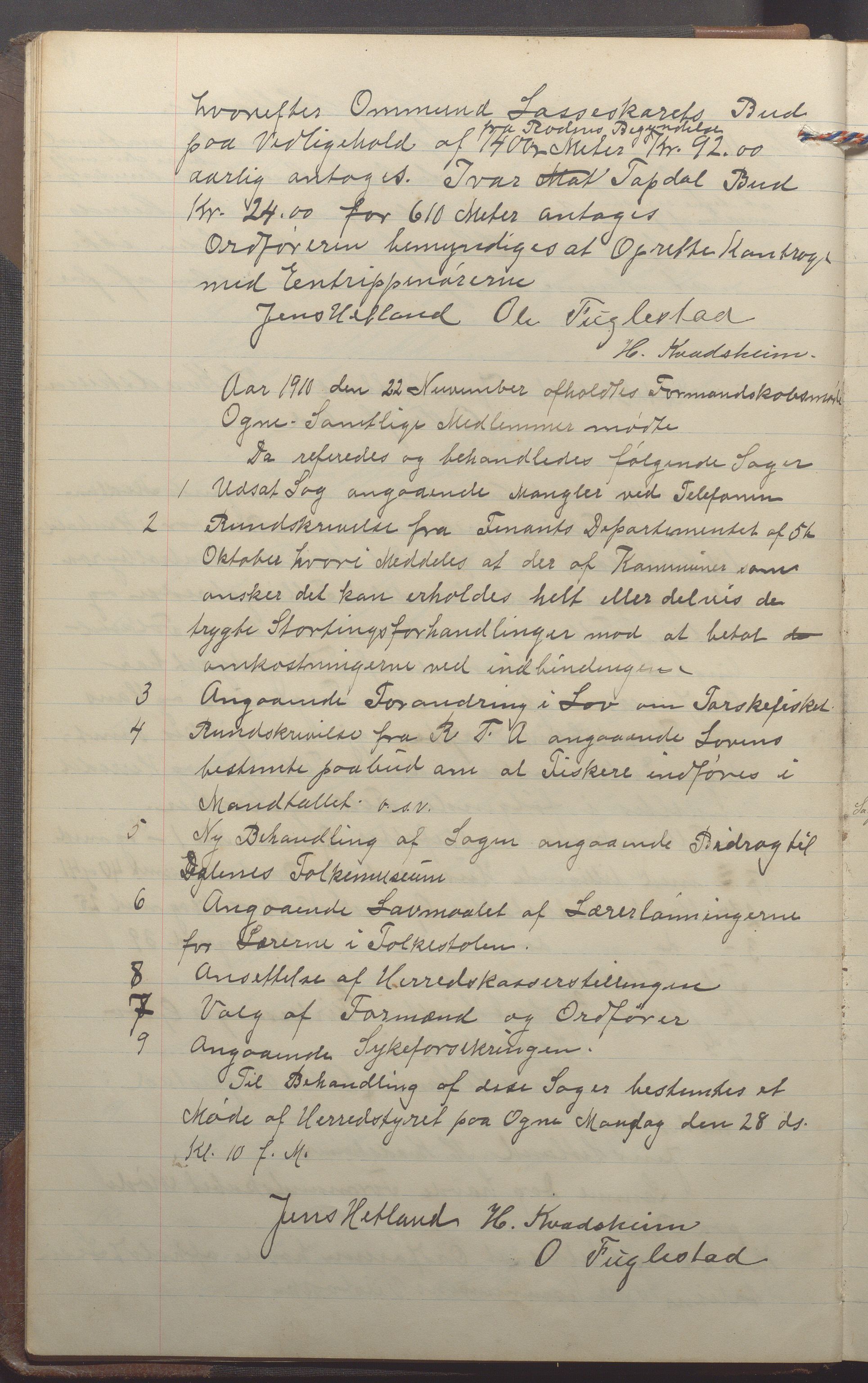 Ogna kommune- Formannskapet, IKAR/K-100909/A/L0003: Møtebok, 1910-1918, s. 6b