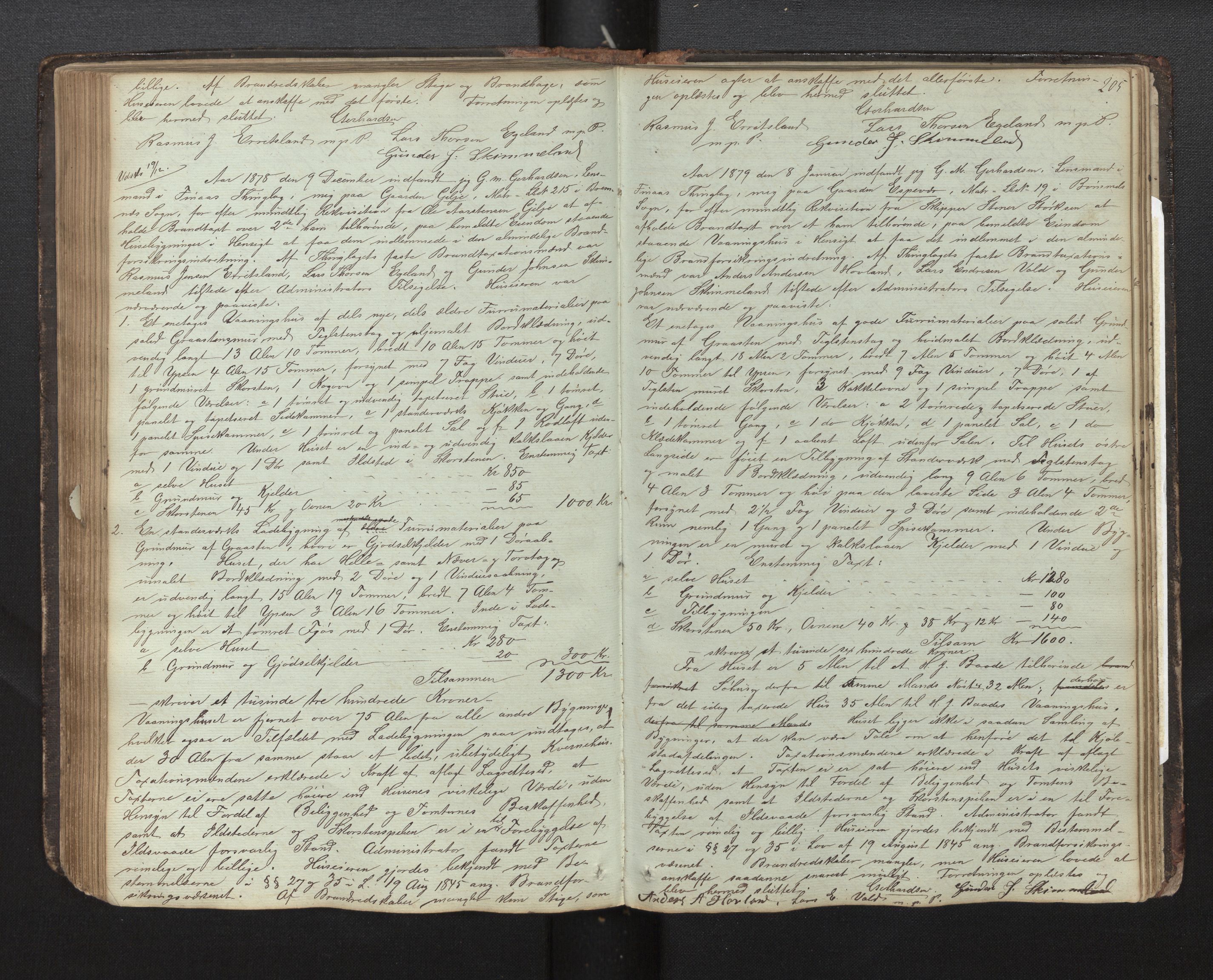 Lensmannen i Finnås, AV/SAB-A-31901/0012/L0001: Branntakstprotokoll, 1846-1888, s. 204b-205a