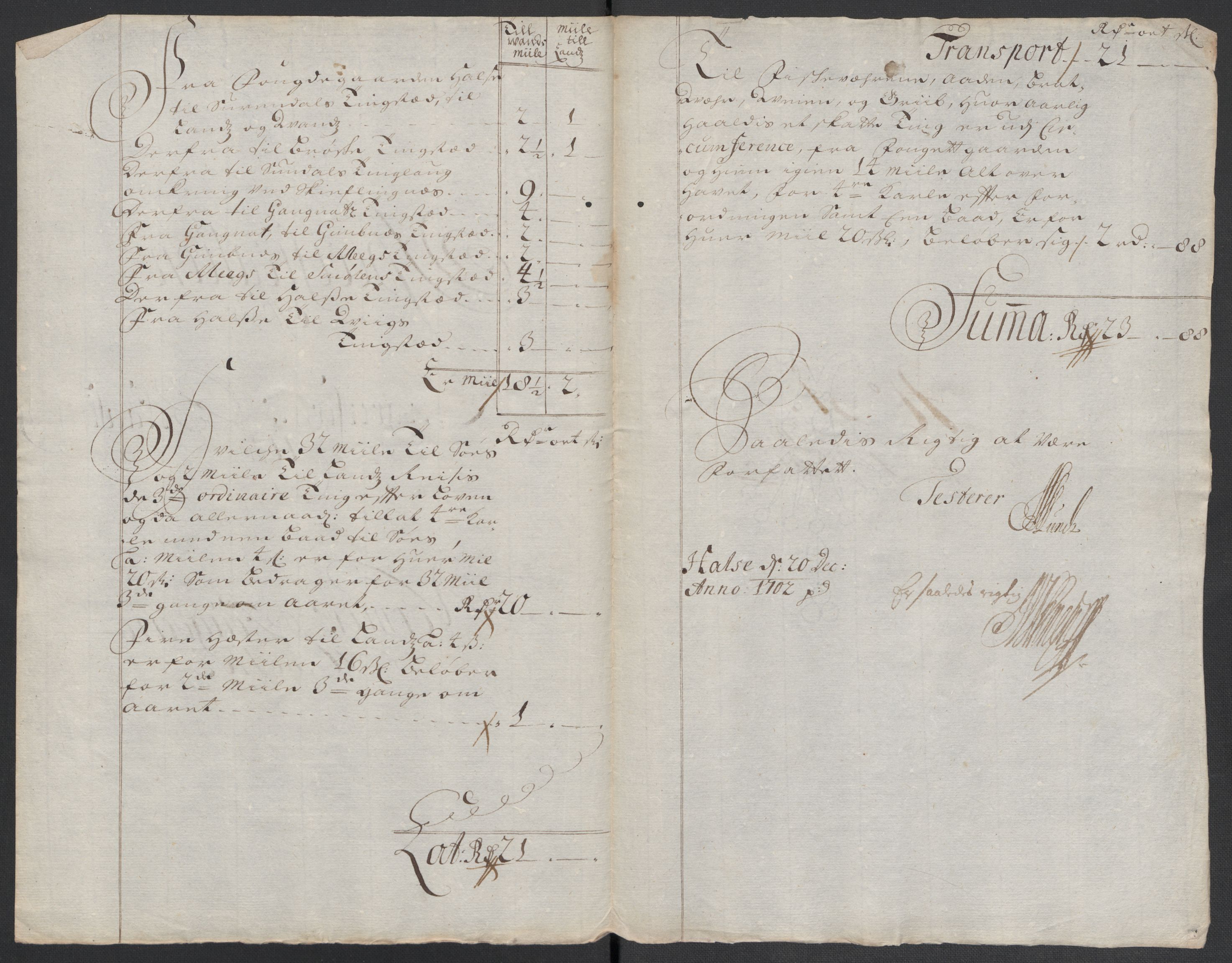 Rentekammeret inntil 1814, Reviderte regnskaper, Fogderegnskap, RA/EA-4092/R56/L3739: Fogderegnskap Nordmøre, 1700-1702, s. 538