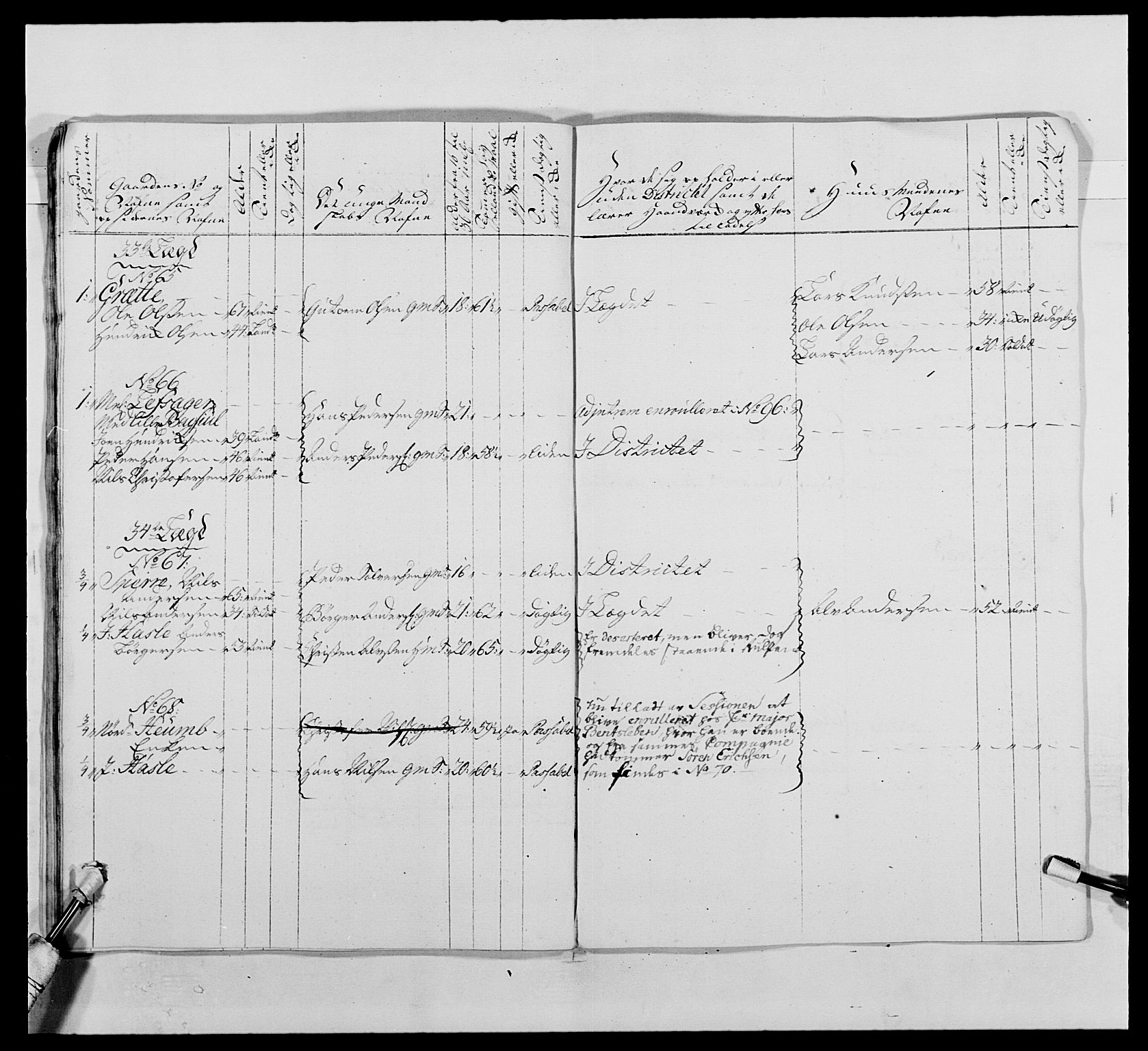 Kommanderende general (KG I) med Det norske krigsdirektorium, AV/RA-EA-5419/E/Ea/L0488: 1. Akershusiske regiment, 1765, s. 217