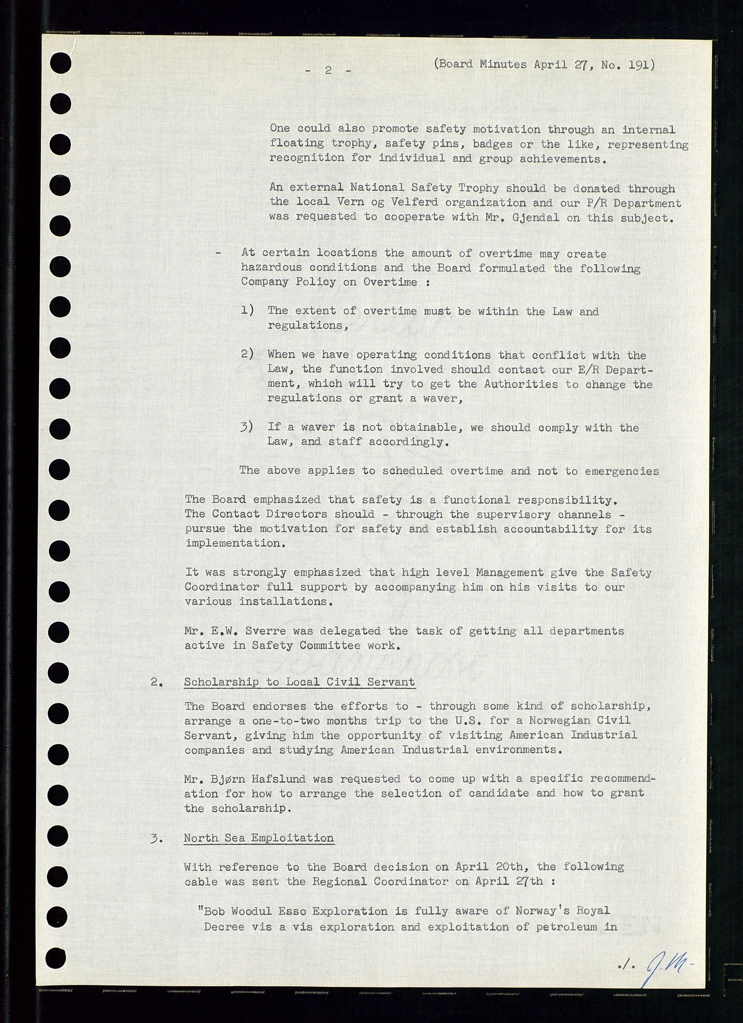 Pa 0982 - Esso Norge A/S, AV/SAST-A-100448/A/Aa/L0002/0001: Den administrerende direksjon Board minutes (styrereferater) / Den administrerende direksjon Board minutes (styrereferater), 1965, s. 121