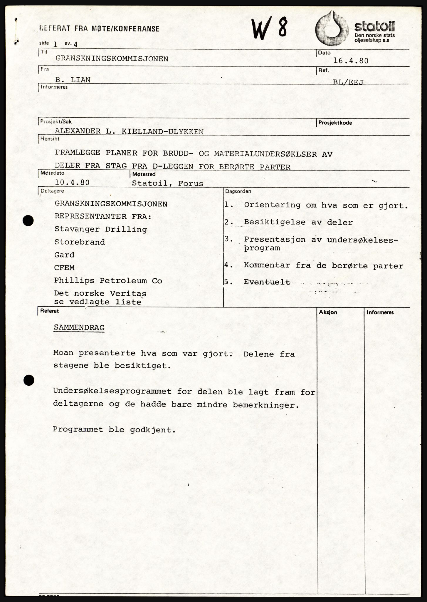 Justisdepartementet, Granskningskommisjonen ved Alexander Kielland-ulykken 27.3.1980, RA/S-1165/D/L0021: V Forankring (Doku.liste + V1-V3 av 3)/W Materialundersøkelser (Doku.liste + W1-W10 av 10 - W9 eske 26), 1980-1981, s. 183