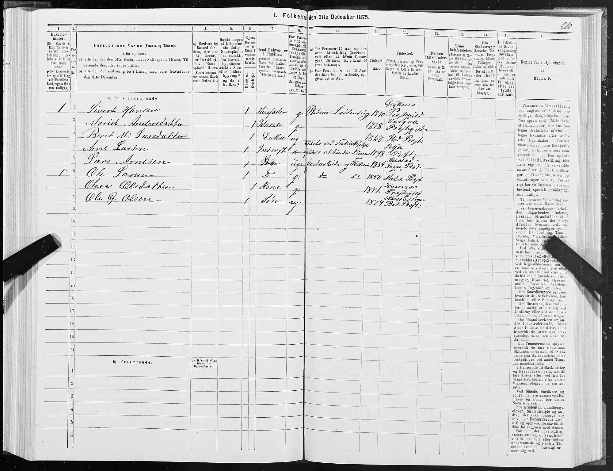 SAT, Folketelling 1875 for 1549P Bud prestegjeld, 1875, s. 1210