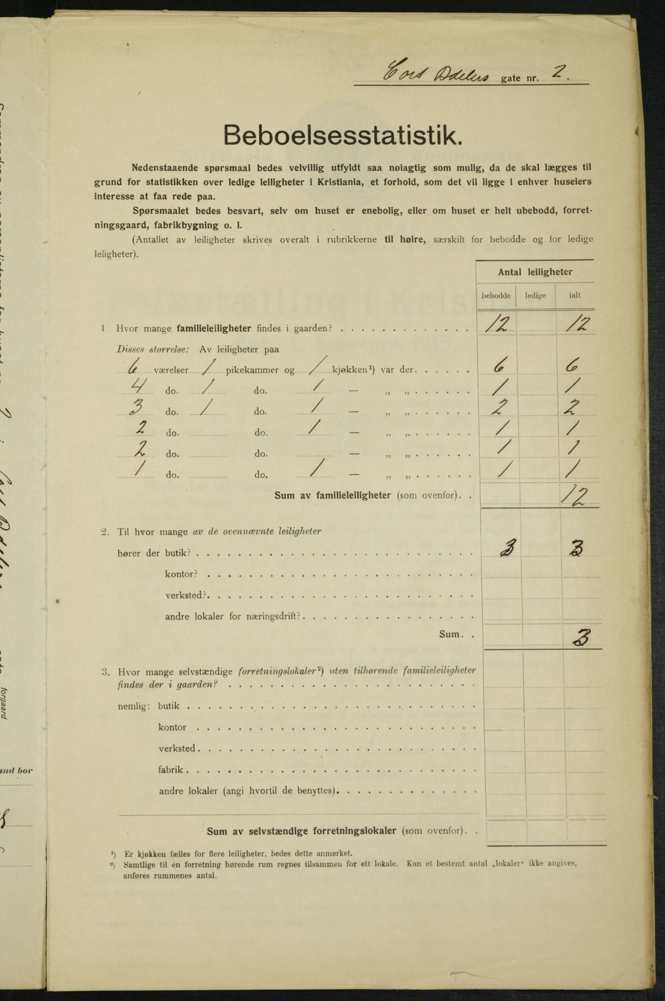 OBA, Kommunal folketelling 1.2.1915 for Kristiania, 1915, s. 13611