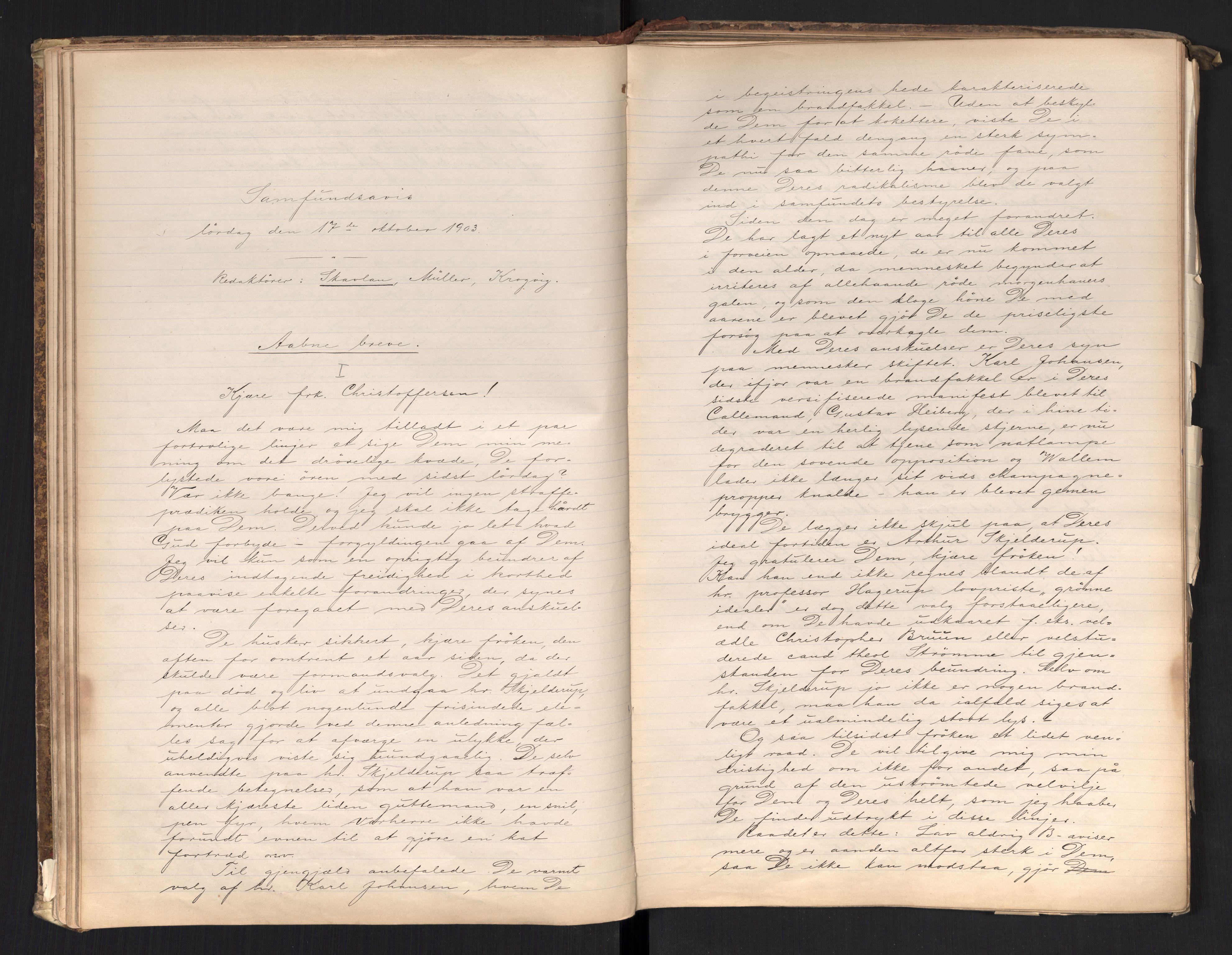 Det Norske Studentersamfund, AV/RA-PA-1322/X/Xa/L0017/0001: -- / Samfundsavisen (stort format), 1902-1904, s. 65