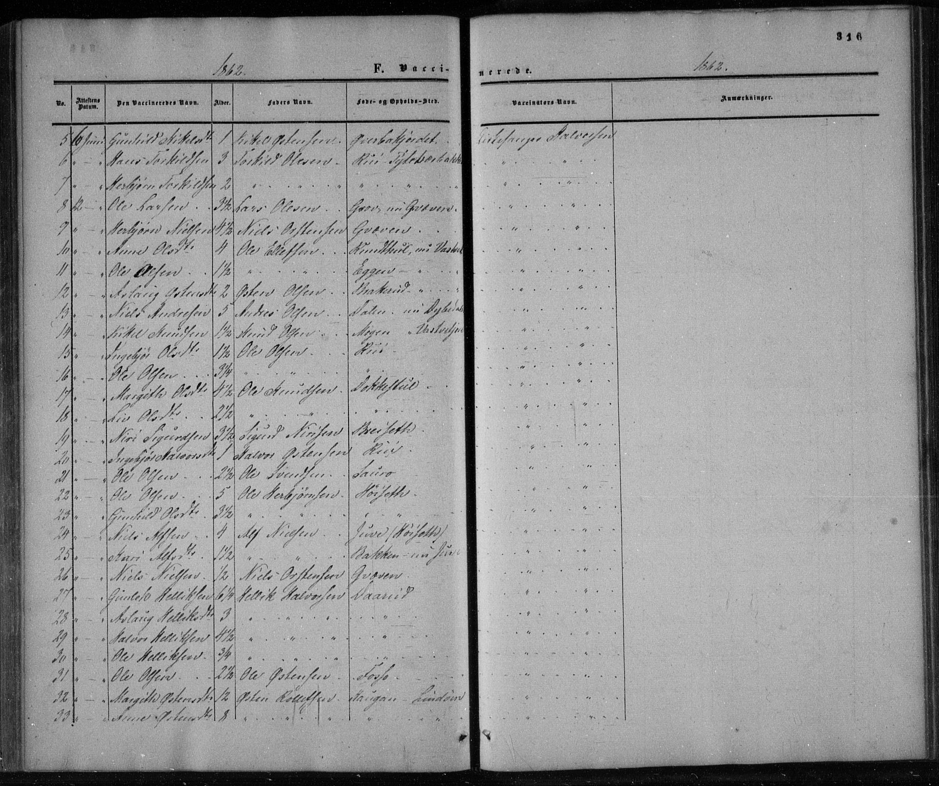 Gransherad kirkebøker, AV/SAKO-A-267/F/Fa/L0003: Ministerialbok nr. I 3, 1859-1870, s. 316