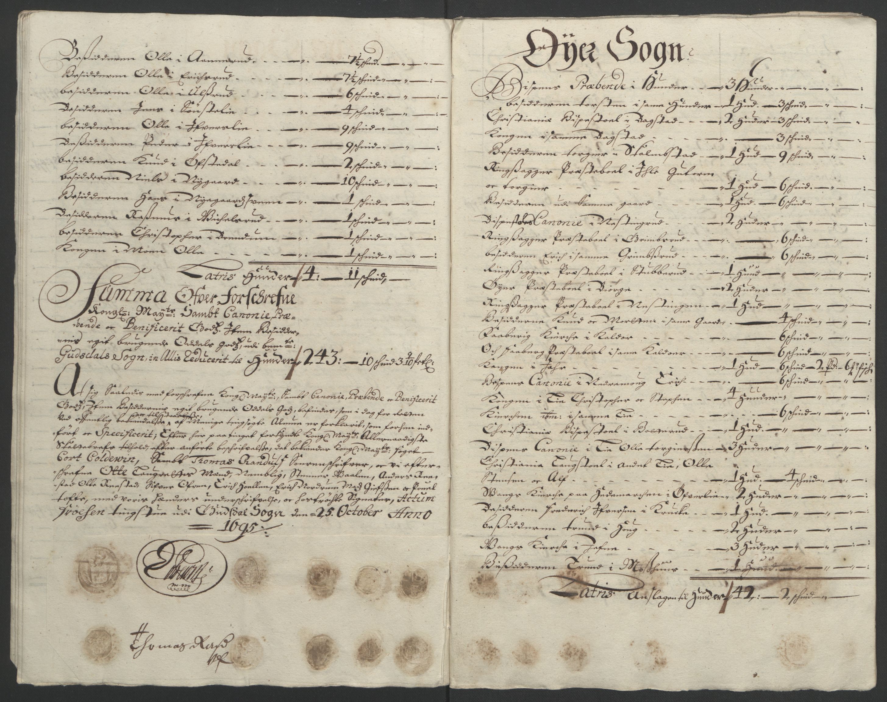 Rentekammeret inntil 1814, Reviderte regnskaper, Fogderegnskap, AV/RA-EA-4092/R17/L1169: Fogderegnskap Gudbrandsdal, 1695, s. 113