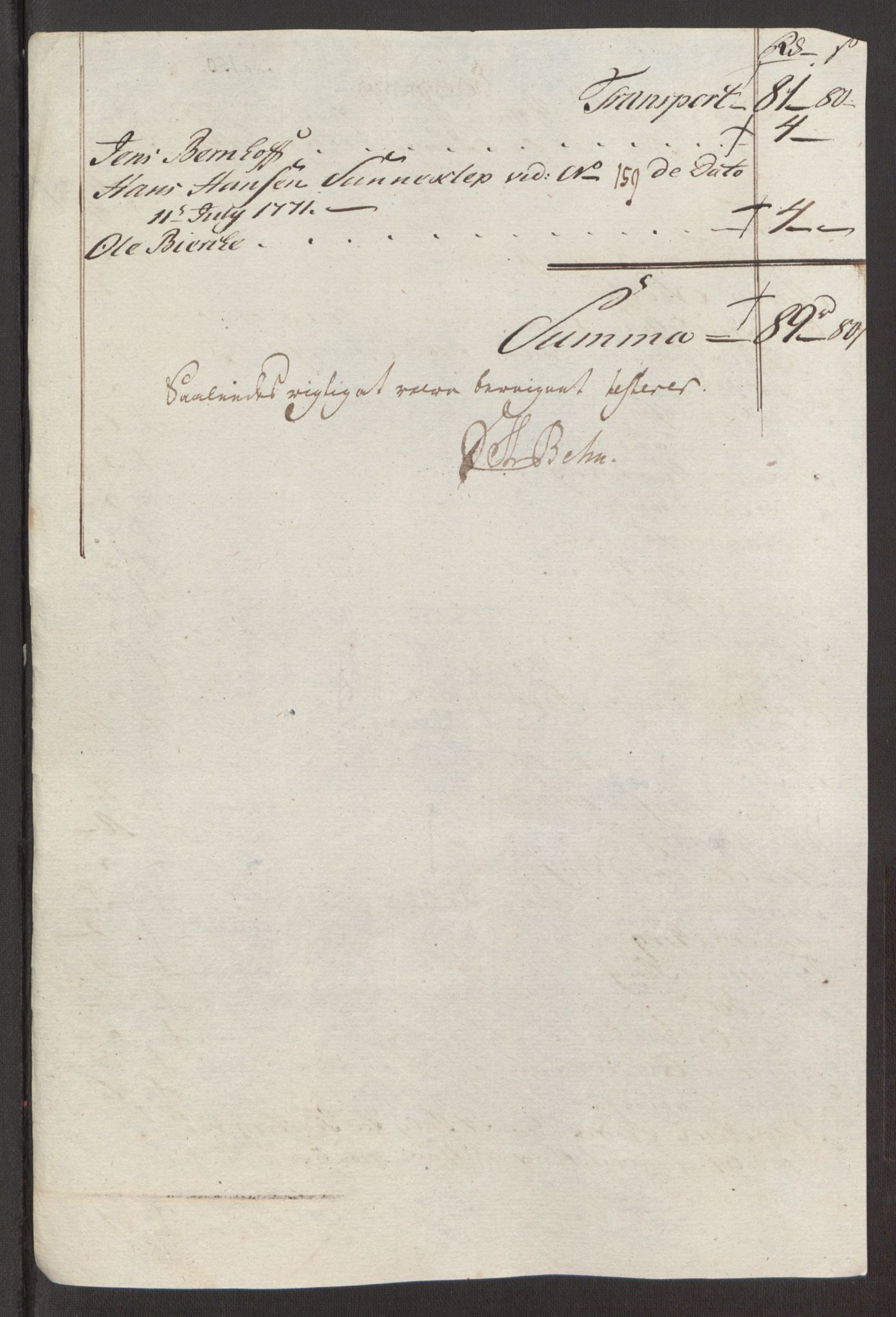 Rentekammeret inntil 1814, Reviderte regnskaper, Fogderegnskap, RA/EA-4092/R32/L1960: Ekstraskatten Jarlsberg grevskap, 1762-1772, s. 217