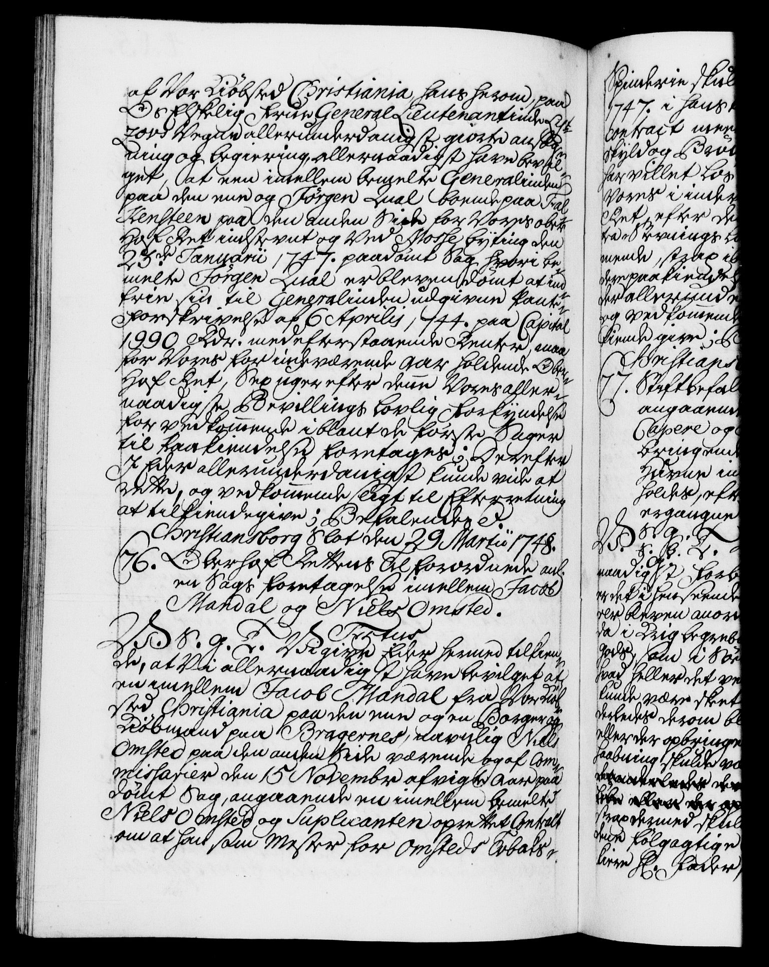 Danske Kanselli 1572-1799, AV/RA-EA-3023/F/Fc/Fca/Fcab/L0031: Norske tegnelser, 1746-1748, s. 415b