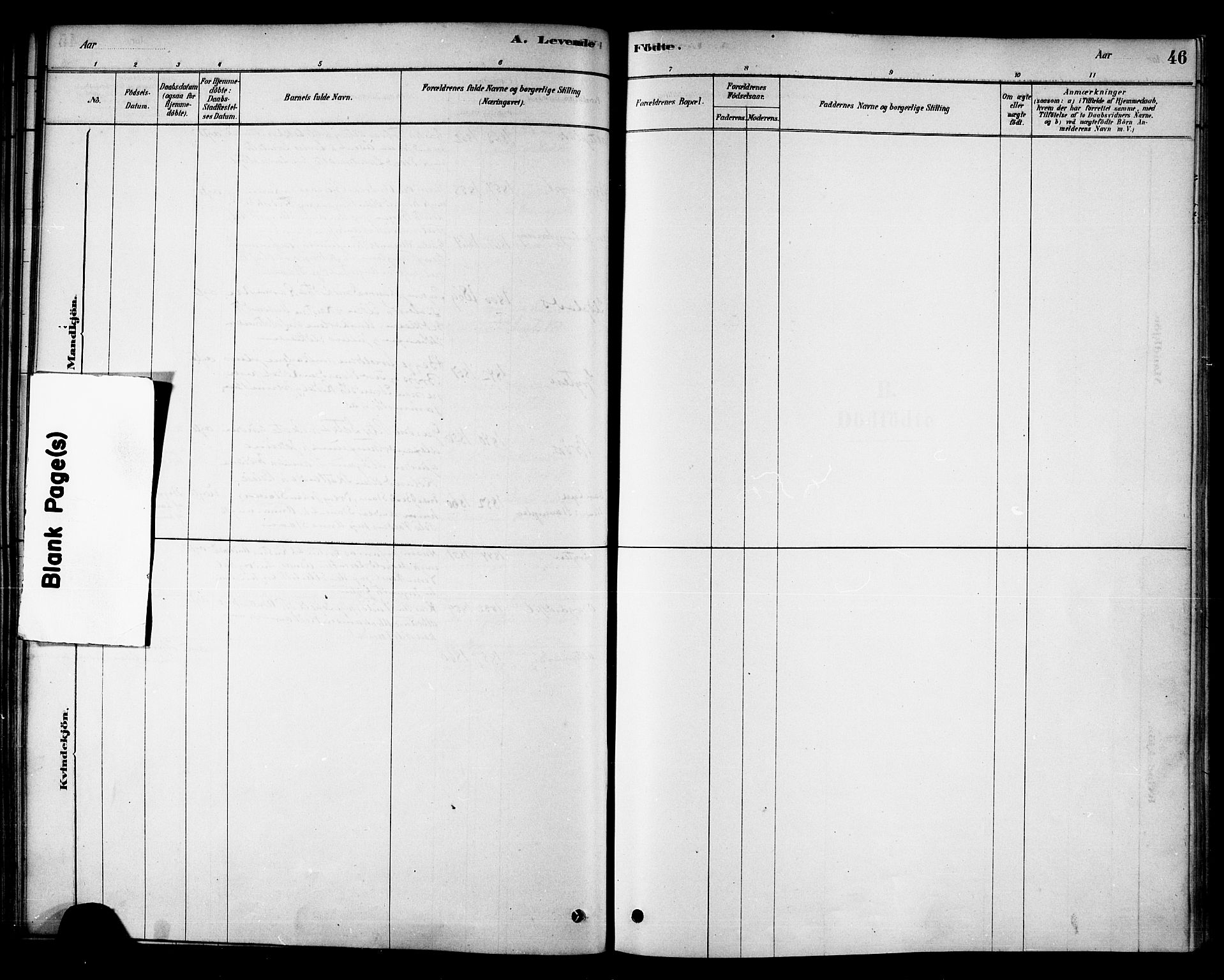 Ministerialprotokoller, klokkerbøker og fødselsregistre - Nord-Trøndelag, AV/SAT-A-1458/742/L0408: Ministerialbok nr. 742A01, 1878-1890, s. 46