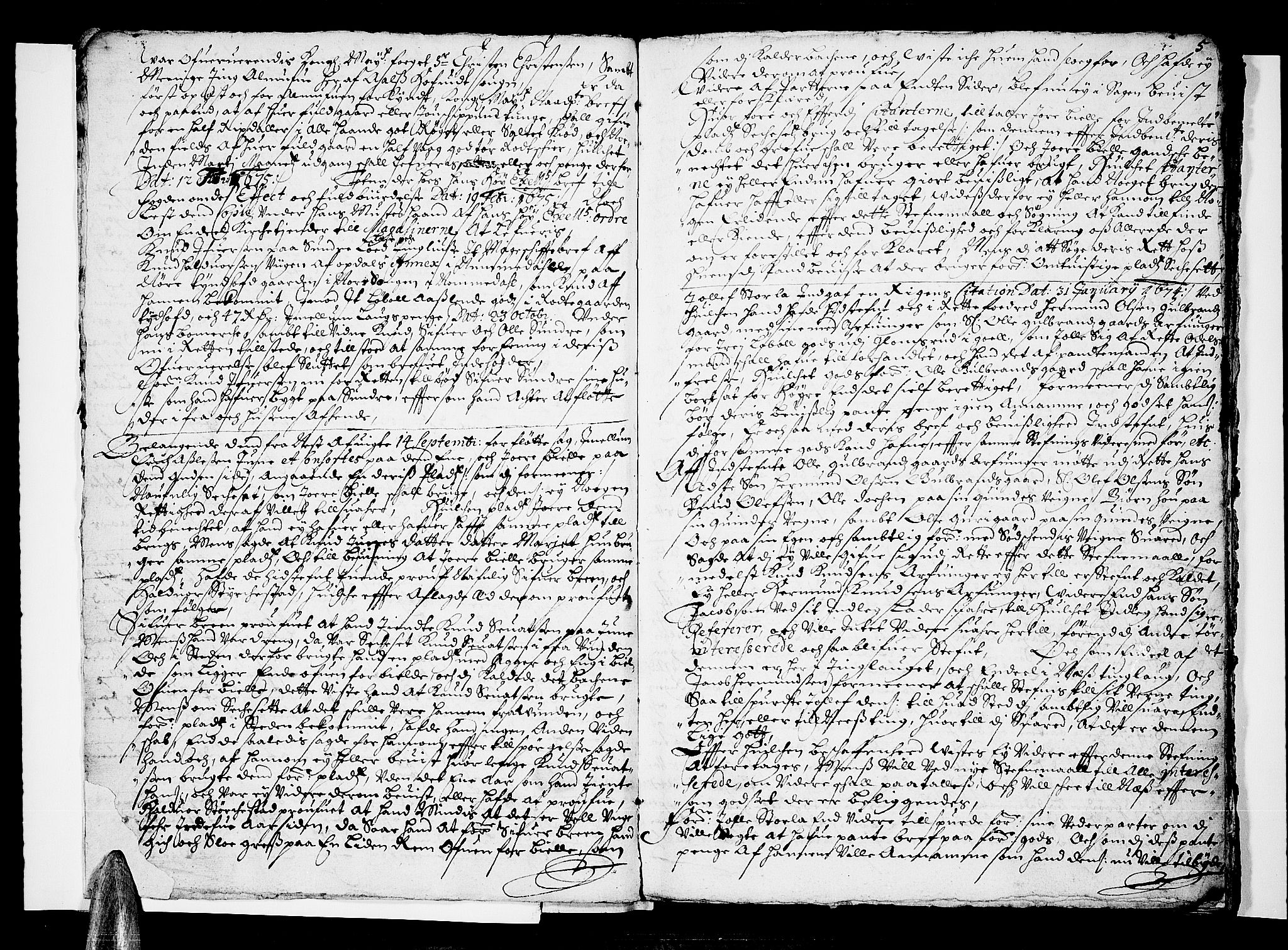 Ringerike og Hallingdal sorenskriveri, SAKO/A-81/F/Fa/Fab/L0004: Tingbok - Sorenskriveriet, 1675-1676, s. 5