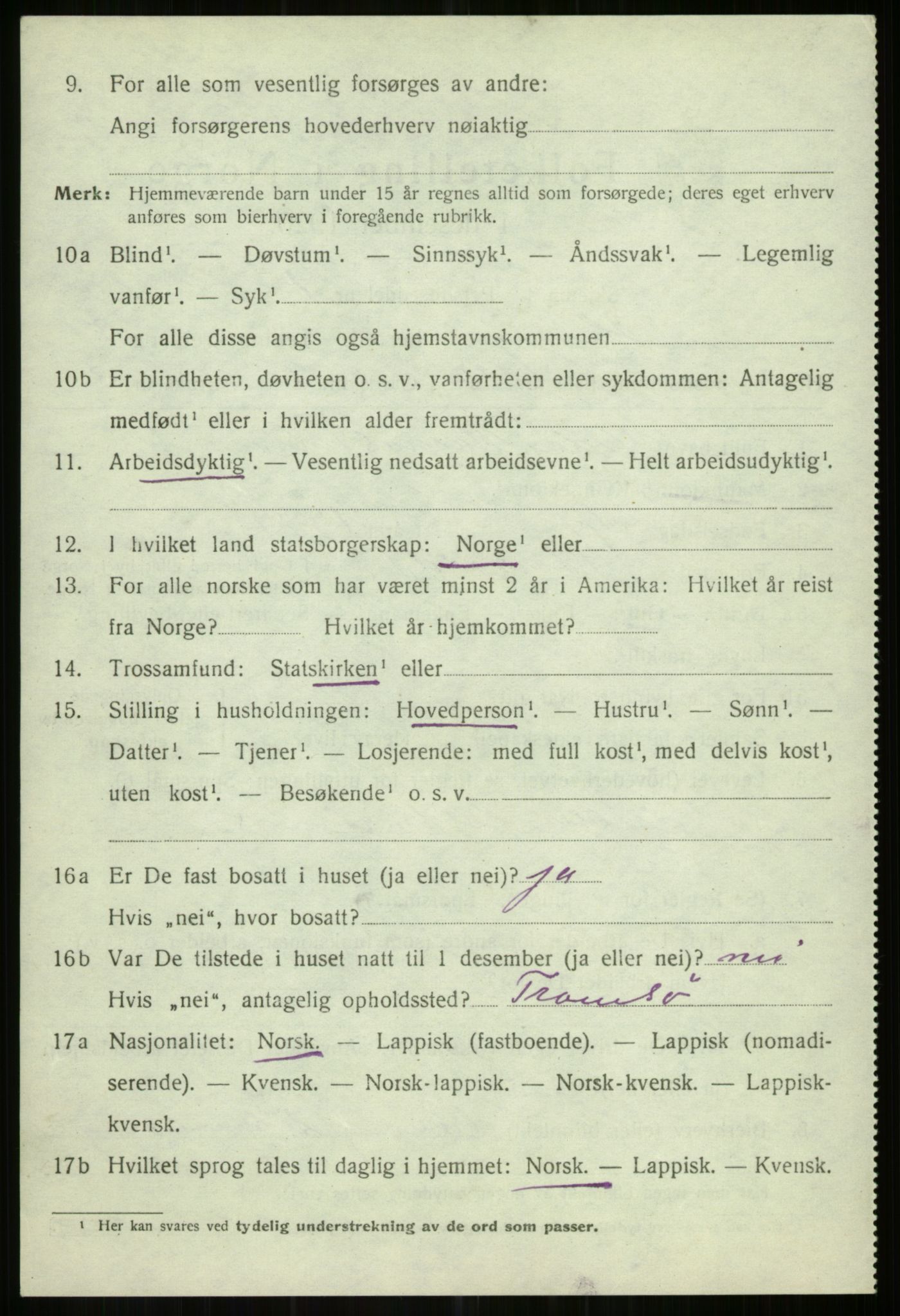 SATØ, Folketelling 1920 for 1935 Helgøy herred, 1920, s. 1600