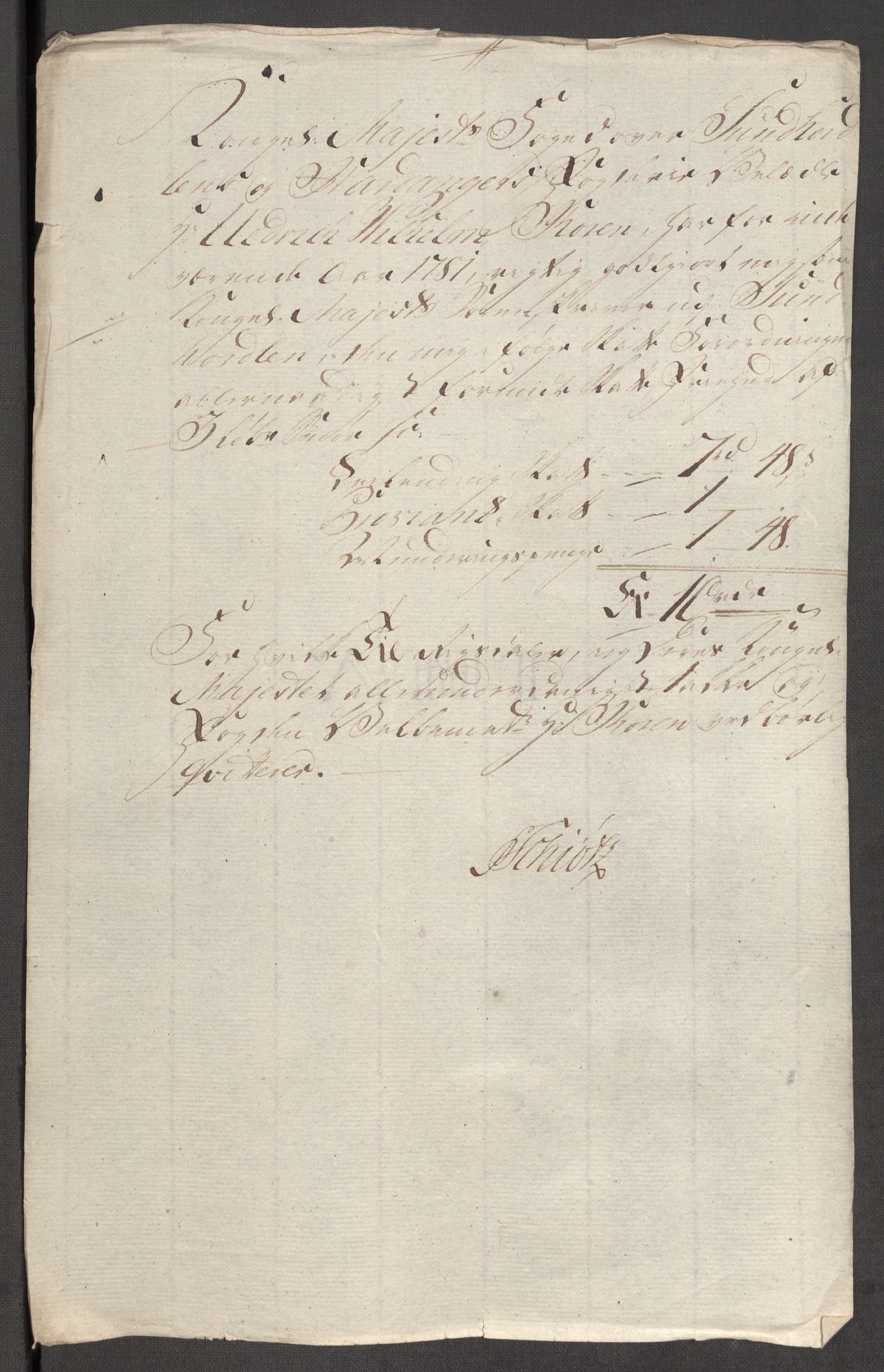 Rentekammeret inntil 1814, Reviderte regnskaper, Fogderegnskap, RA/EA-4092/R48/L3097: Fogderegnskap Sunnhordland og Hardanger, 1781, s. 343