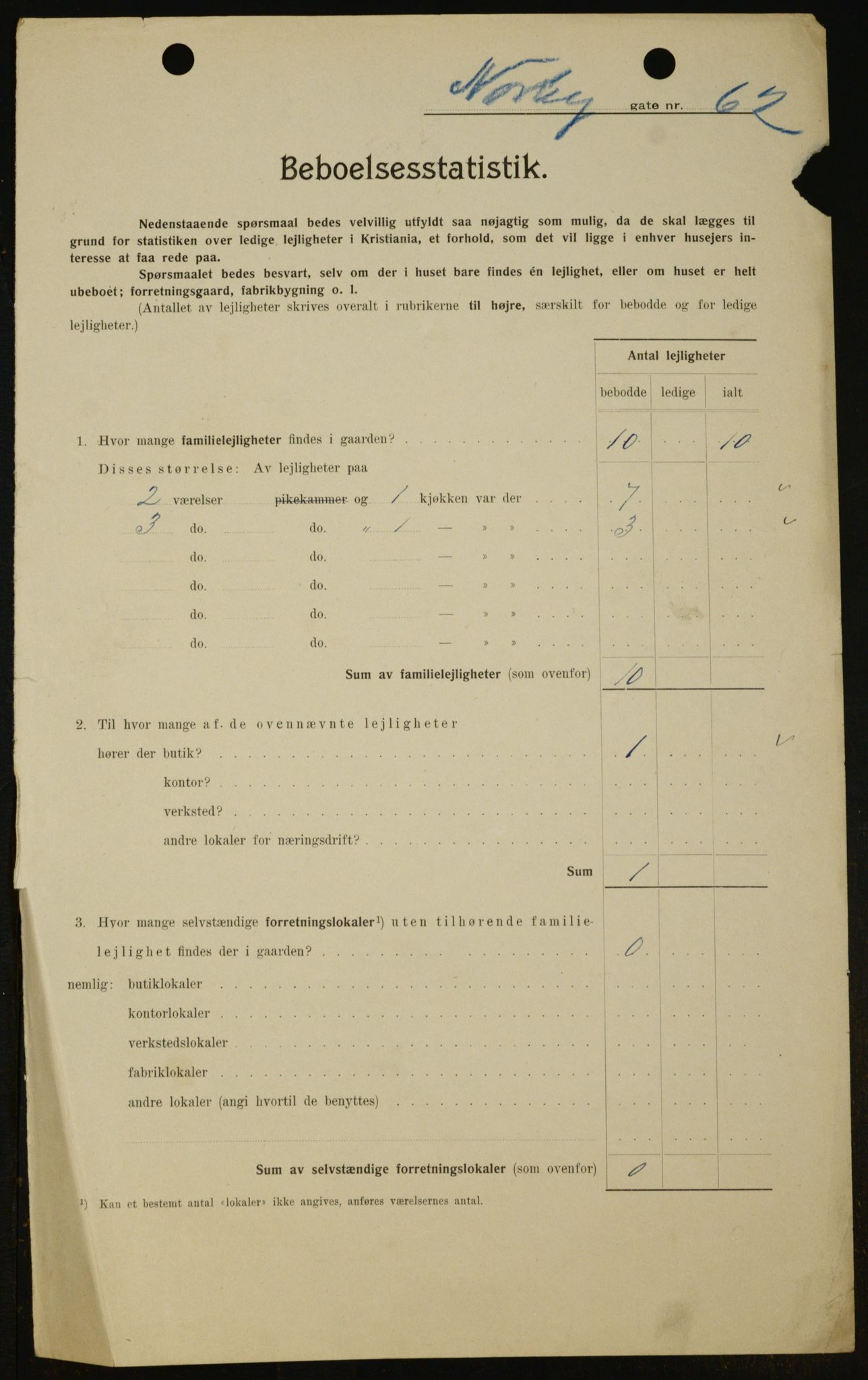 OBA, Kommunal folketelling 1.2.1909 for Kristiania kjøpstad, 1909, s. 65324