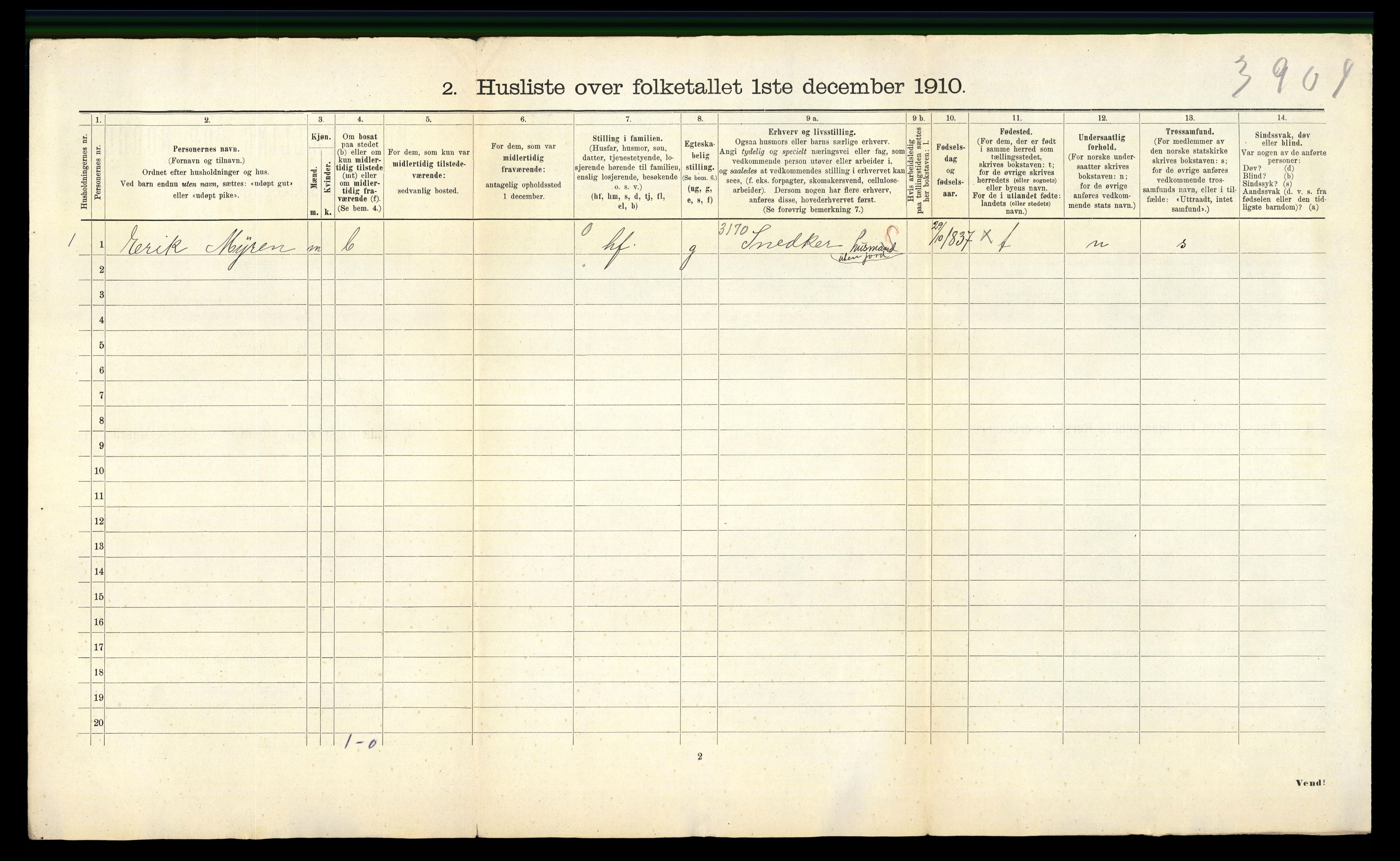 RA, Folketelling 1910 for 1561 Øksendal herred, 1910, s. 21