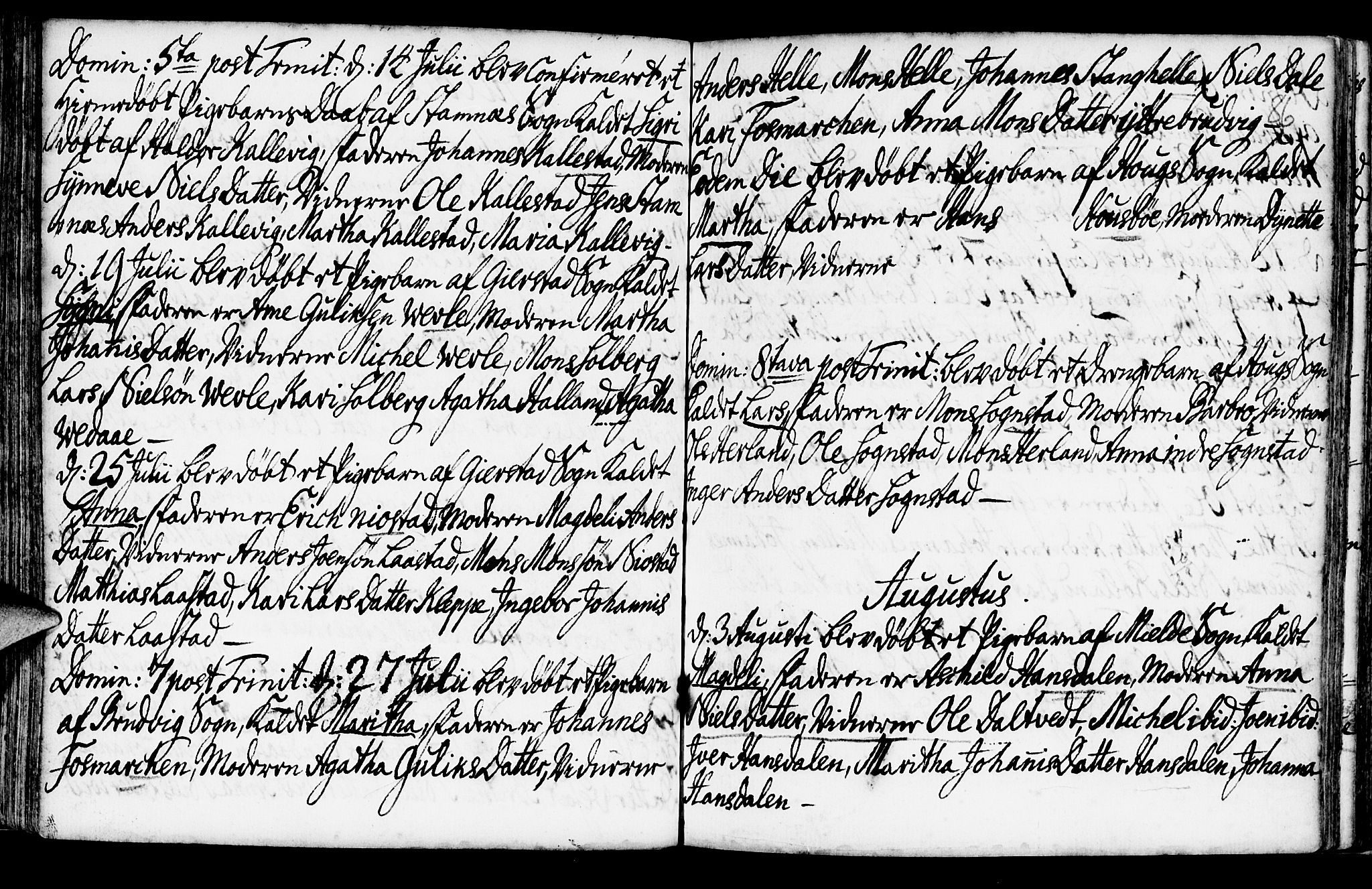 Haus sokneprestembete, SAB/A-75601/H/Haa: Ministerialbok nr. A 6, 1748-1758, s. 86