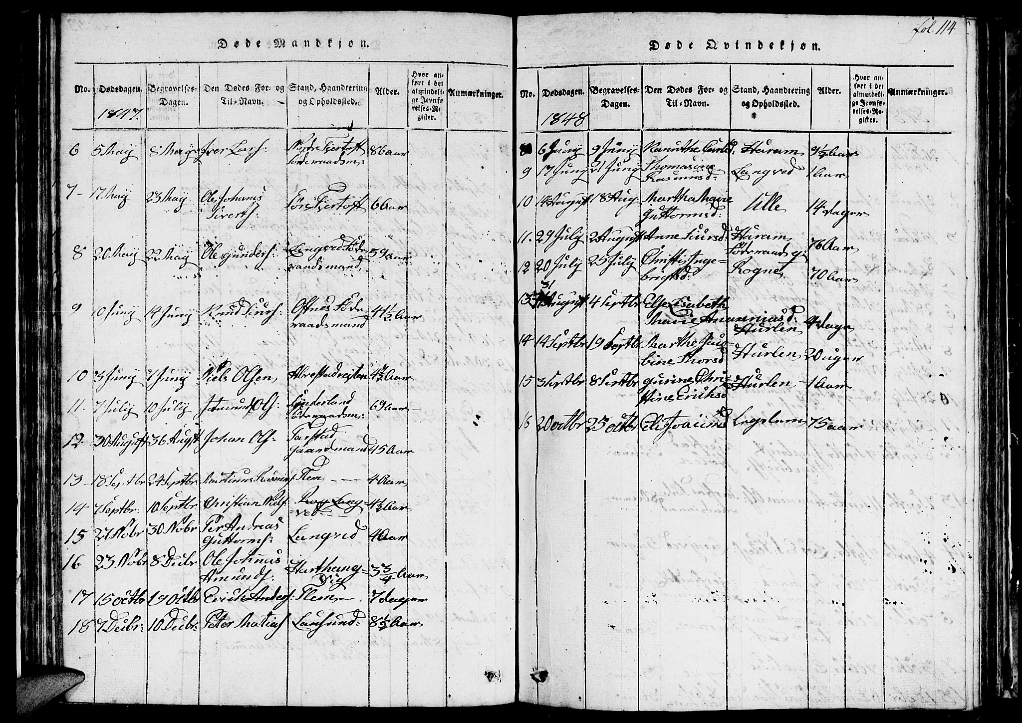 Ministerialprotokoller, klokkerbøker og fødselsregistre - Møre og Romsdal, SAT/A-1454/536/L0506: Klokkerbok nr. 536C01, 1818-1859, s. 114