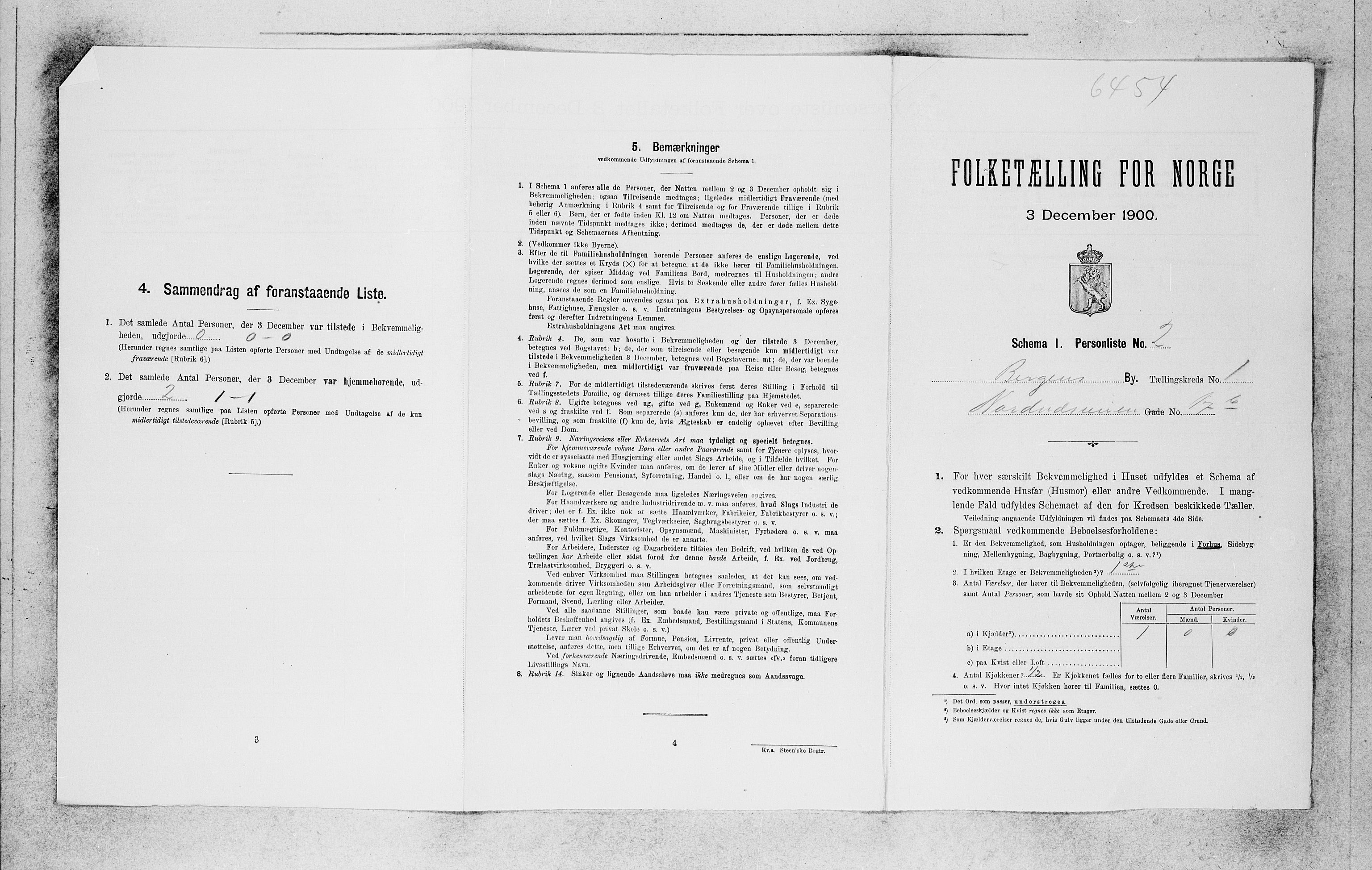SAB, Folketelling 1900 for 1301 Bergen kjøpstad, 1900, s. 416