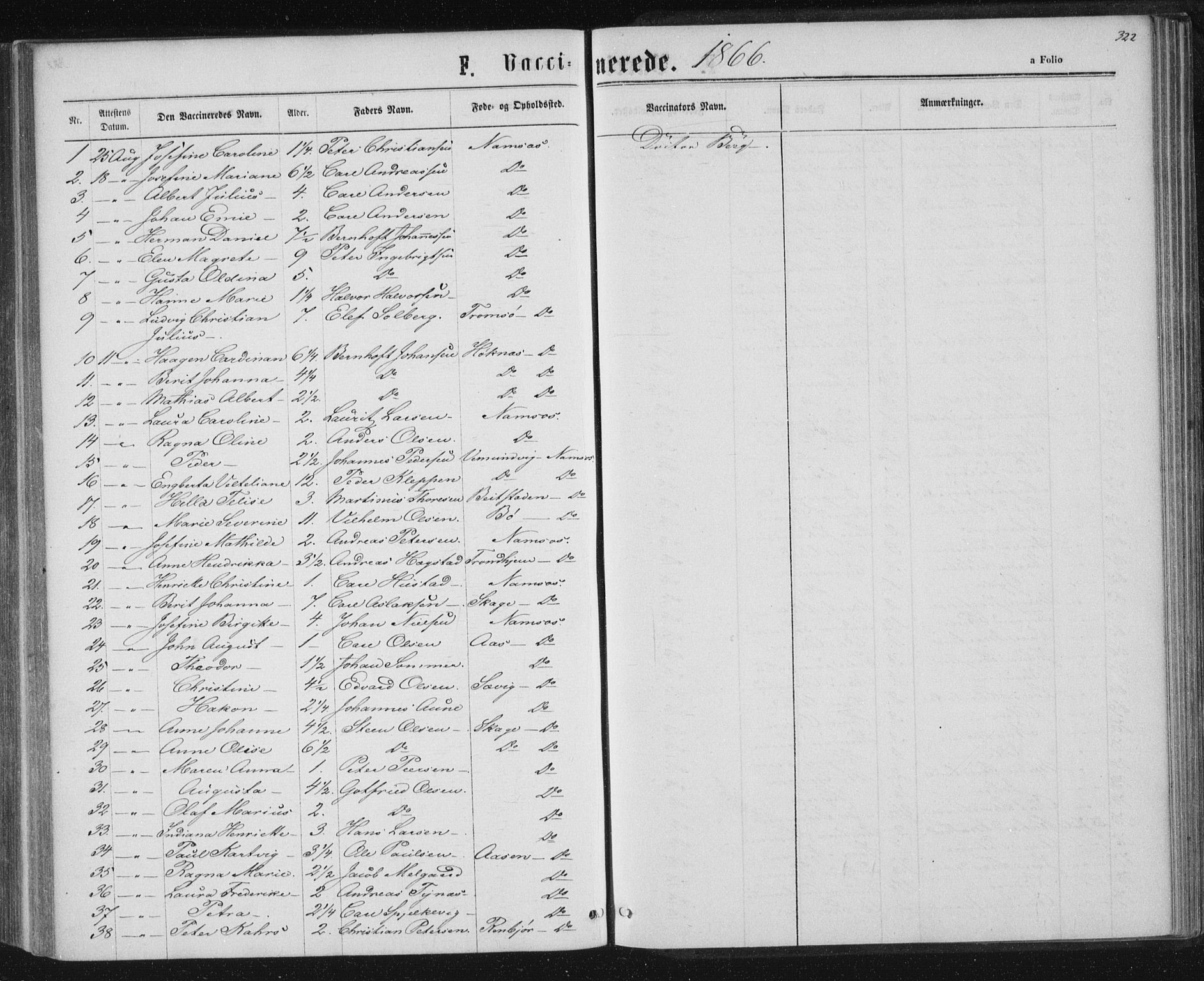 Ministerialprotokoller, klokkerbøker og fødselsregistre - Nord-Trøndelag, AV/SAT-A-1458/768/L0570: Ministerialbok nr. 768A05, 1865-1874, s. 322