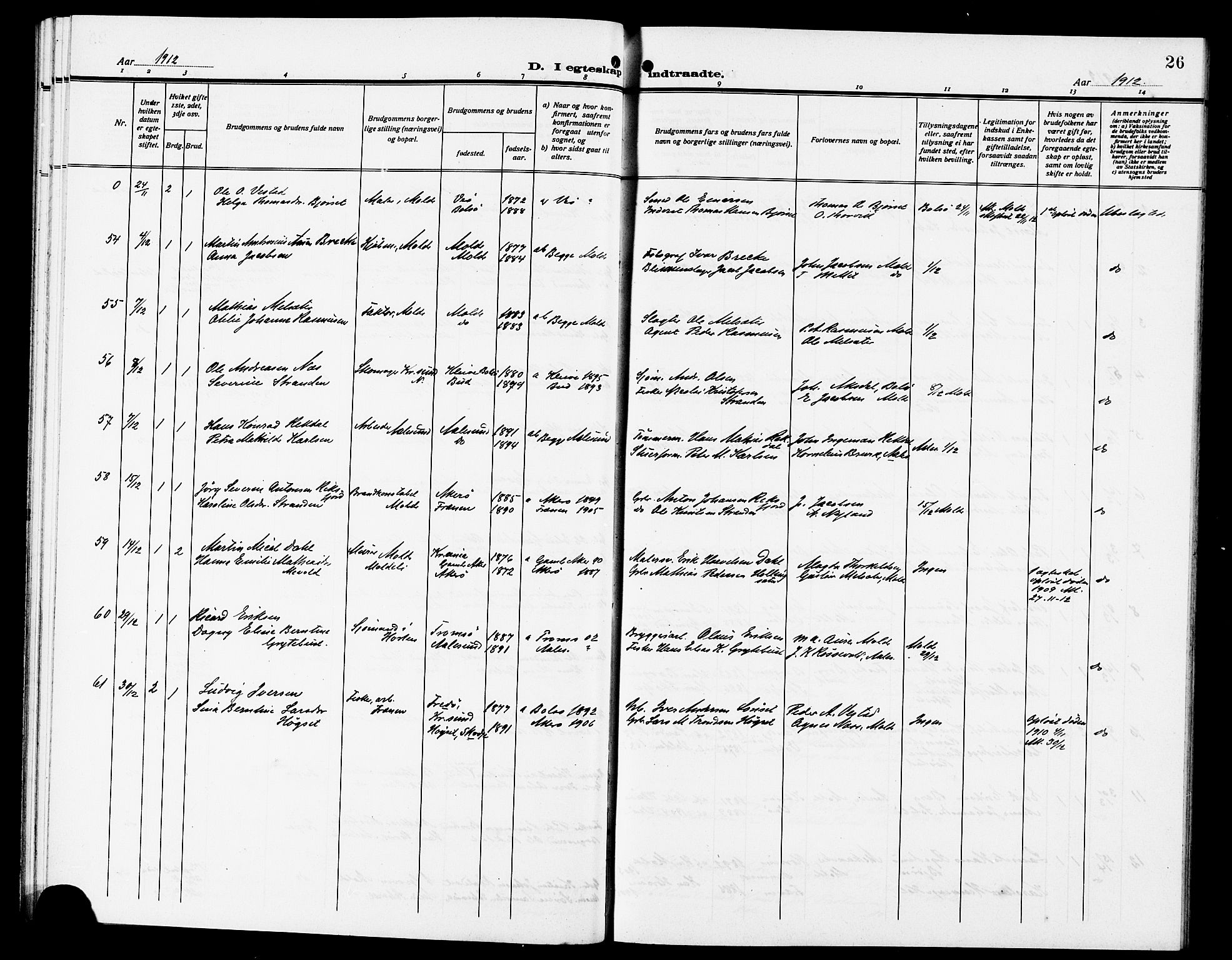 Ministerialprotokoller, klokkerbøker og fødselsregistre - Møre og Romsdal, AV/SAT-A-1454/558/L0703: Klokkerbok nr. 558C04, 1906-1921, s. 26