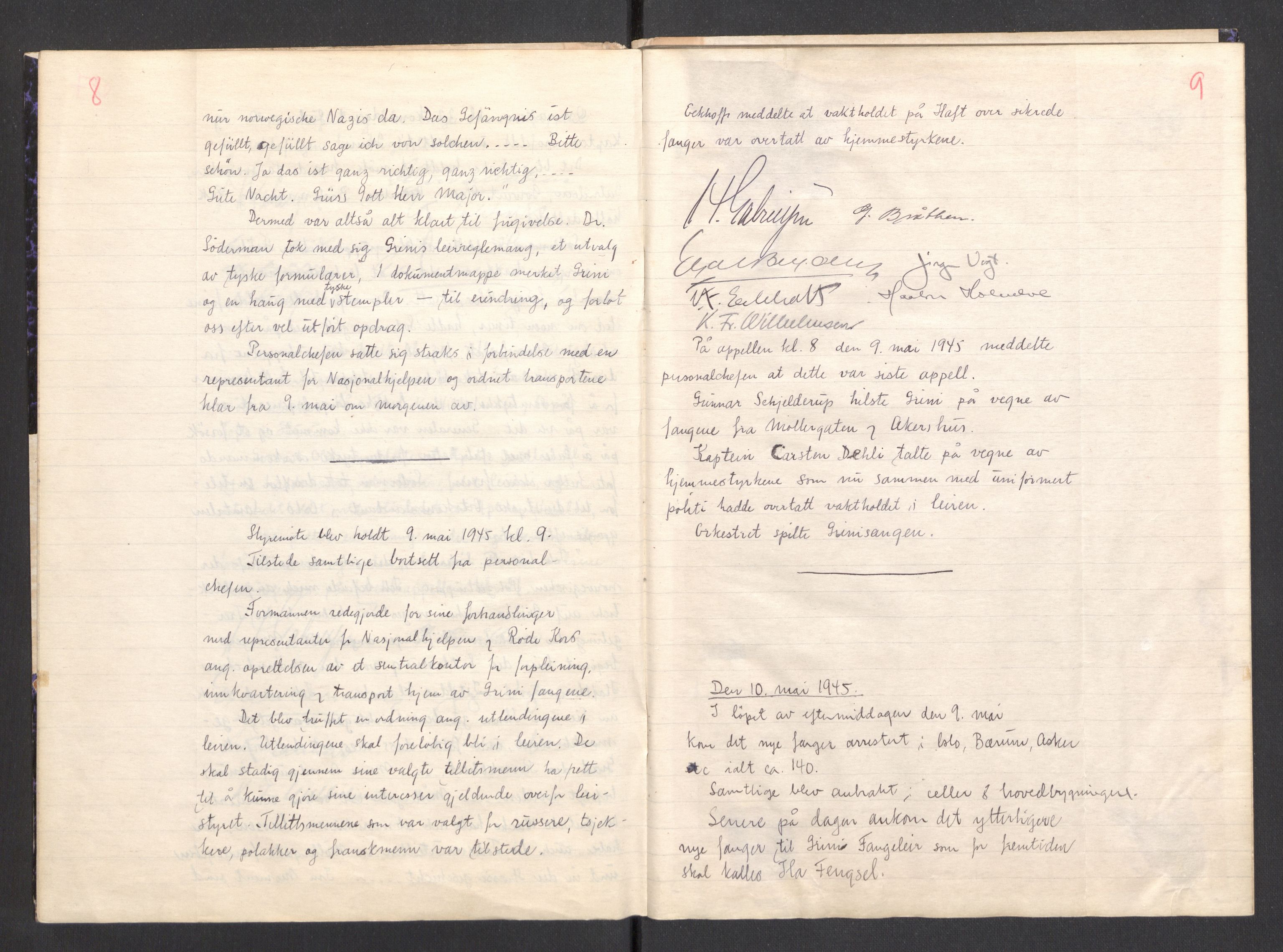 Befehlshaber der Sicherheitspolizei und des SD, AV/RA-RAFA-5969/F/Fa/Faa/L0031: Protokoll for Grini leirstyre , 1945