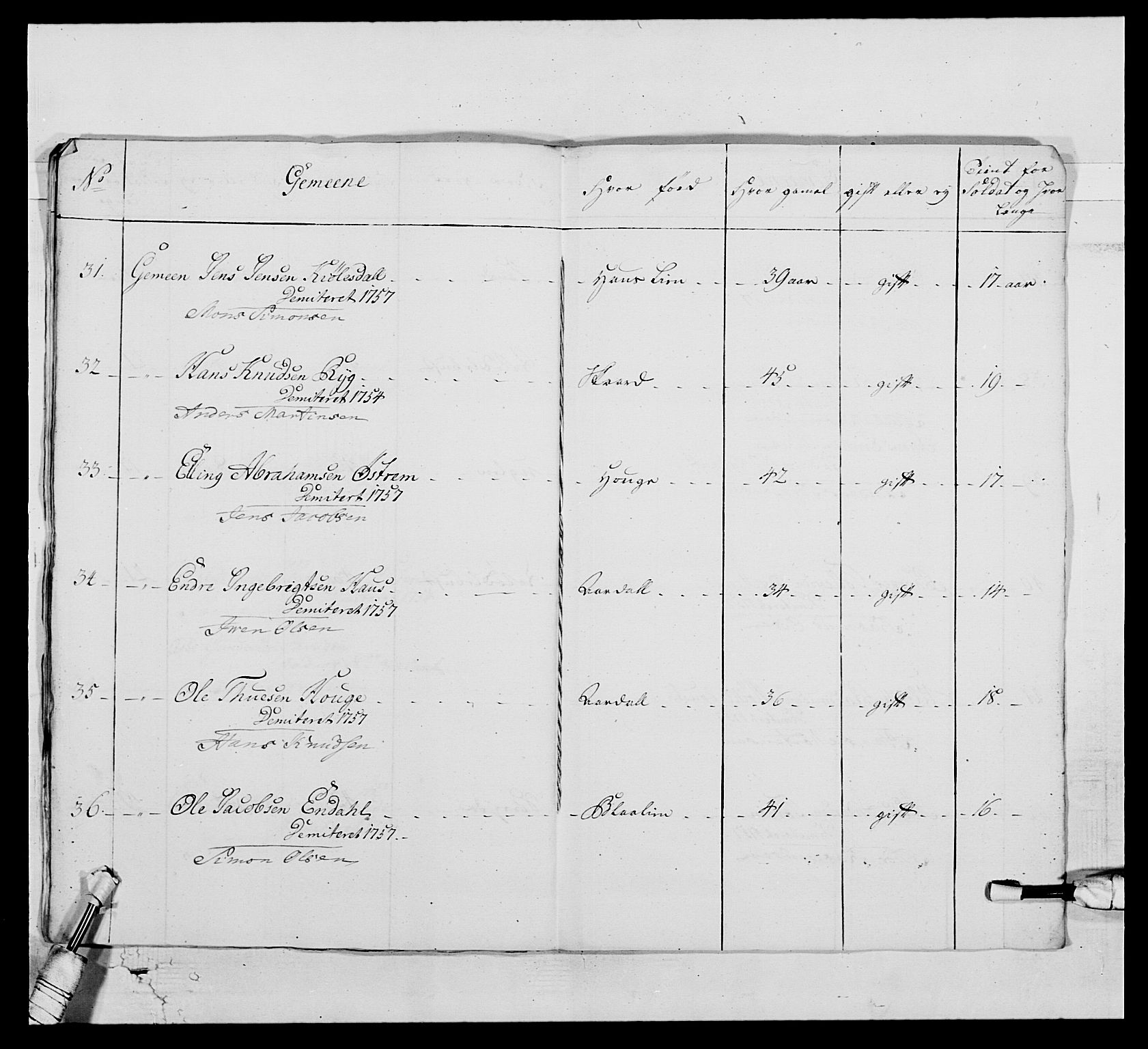 Kommanderende general (KG I) med Det norske krigsdirektorium, AV/RA-EA-5419/E/Ea/L0518: 1. Bergenhusiske regiment, 1760-1765, s. 275