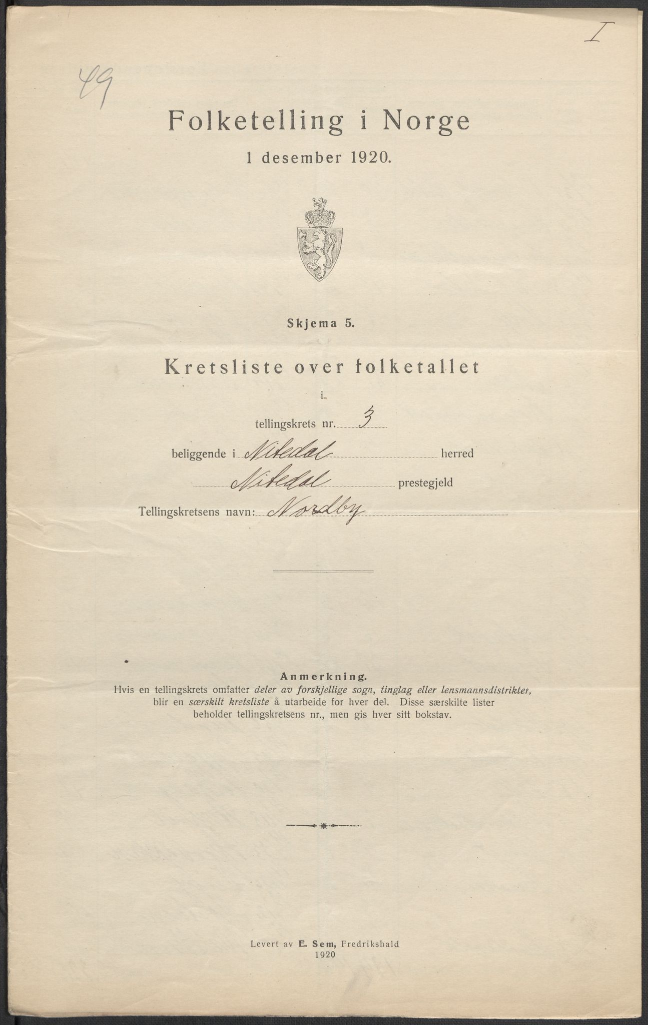 SAO, Folketelling 1920 for 0233 Nittedal herred, 1920, s. 14