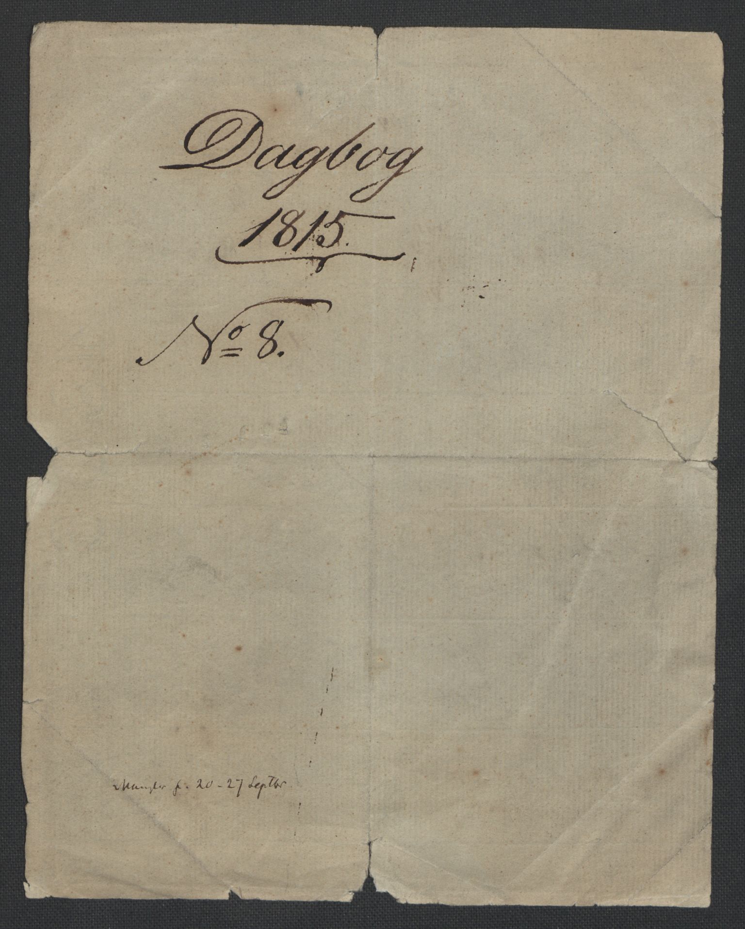 Christie, Wilhelm Frimann Koren, AV/RA-PA-0014/F/L0005: Christies dokumenter fra Stortinget, 1815-1816, s. 4