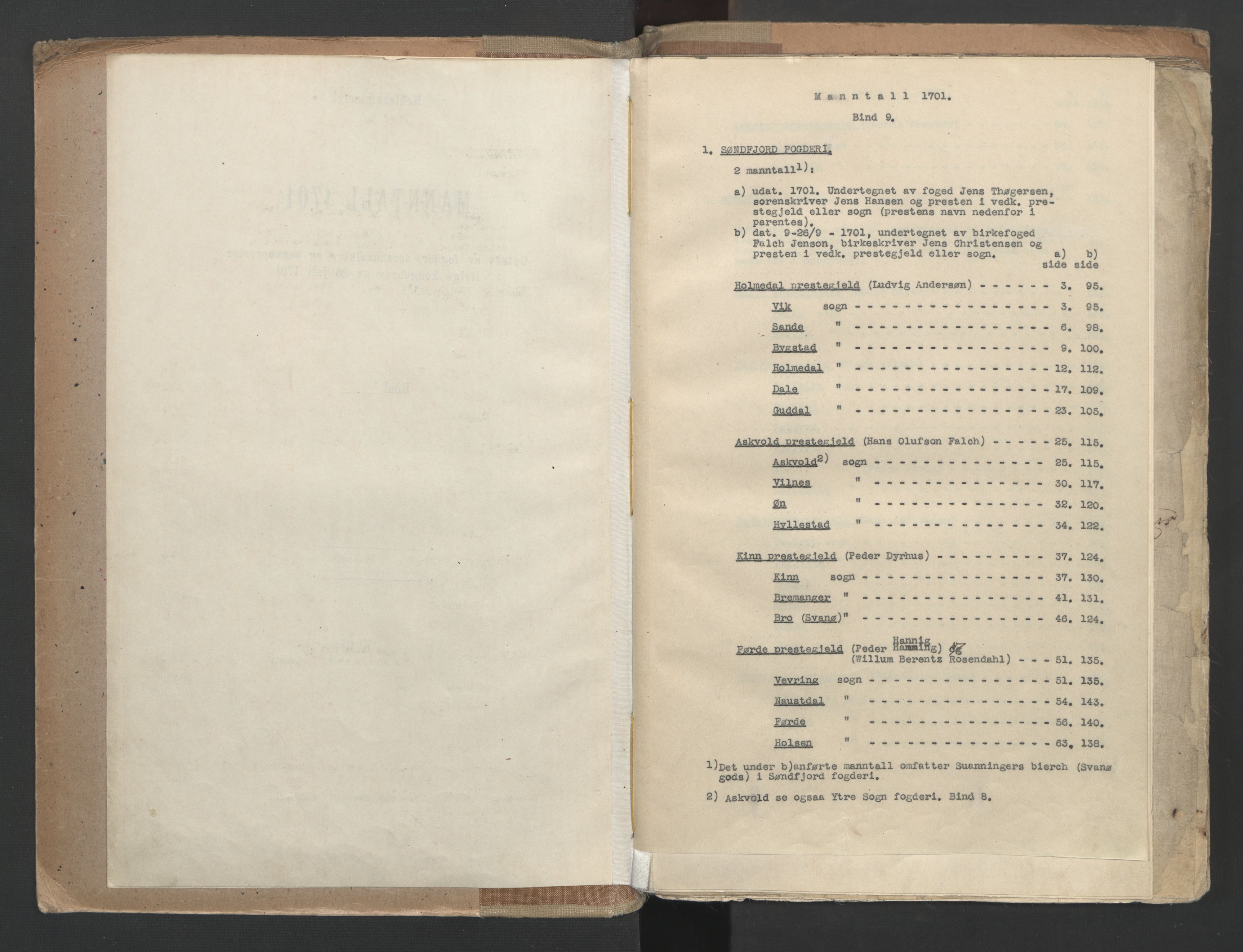 RA, Manntallet 1701, nr. 9: Sunnfjord fogderi, Nordfjord fogderi og Svanø birk, 1701