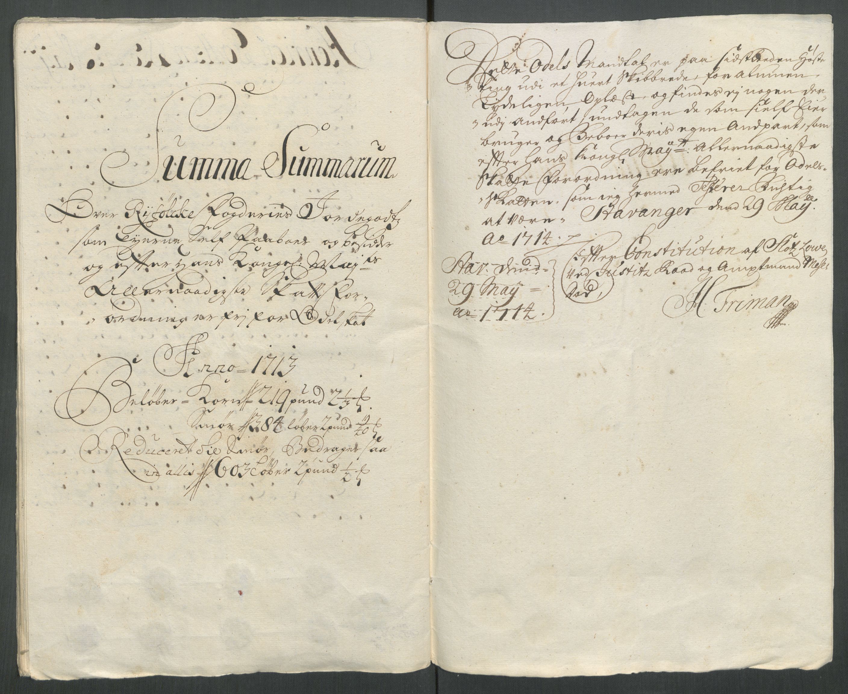 Rentekammeret inntil 1814, Reviderte regnskaper, Fogderegnskap, AV/RA-EA-4092/R47/L2866: Fogderegnskap Ryfylke, 1713, s. 369