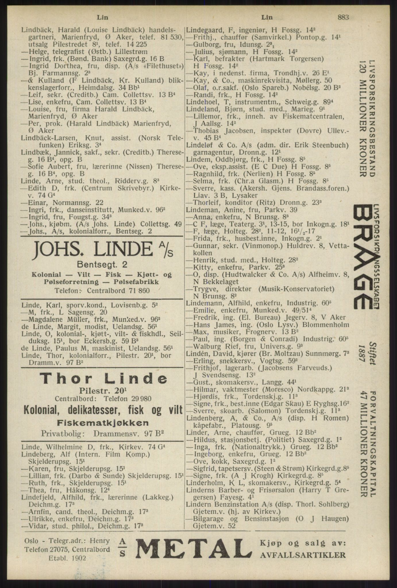 Kristiania/Oslo adressebok, PUBL/-, 1934, s. 883