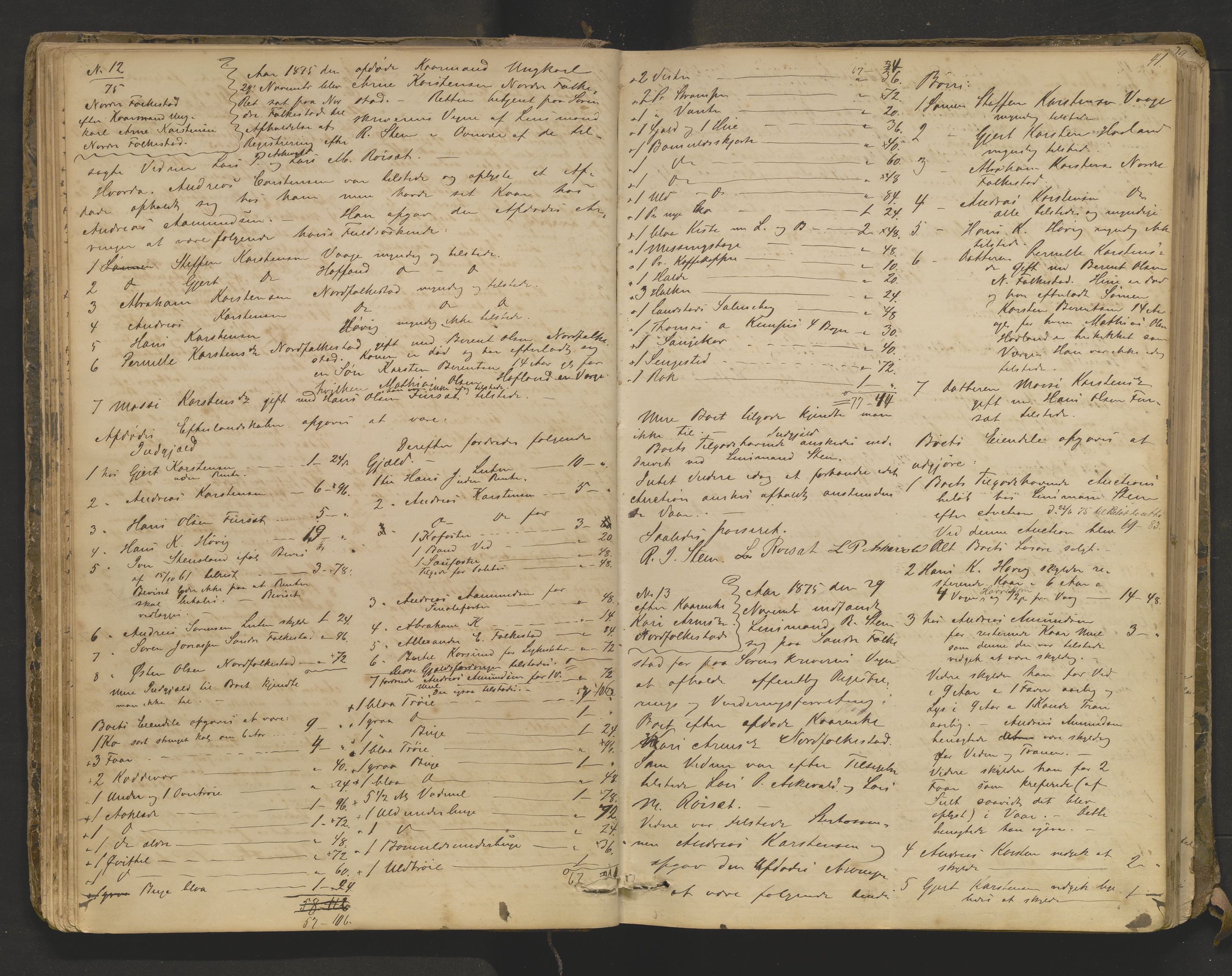 Lensmannen i Askvoll, AV/SAB-A-26301/0006/L0003: Registreringsprotokoll, 1869-1904, s. 40b-41a