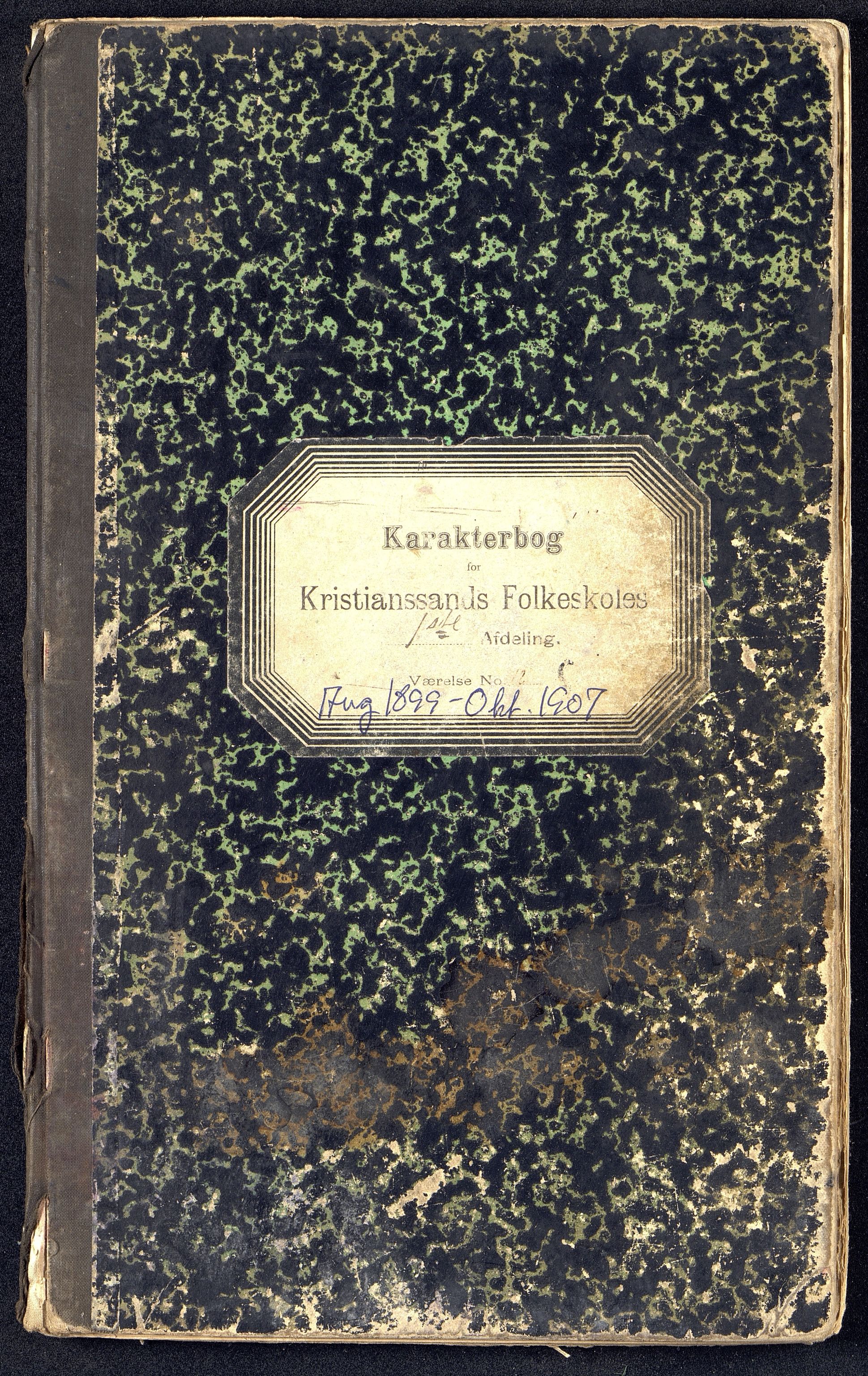 Kristiansand By - Kongensgate Skole, ARKSOR/1001KG560/G/Gb/L0002/0008: Karakterprotokoller / Karakterprotokoll, 1899-1906