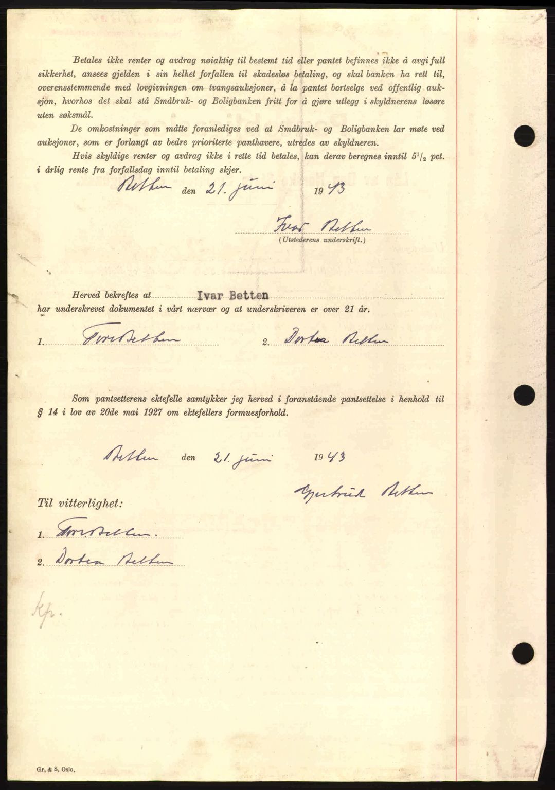 Nordmøre sorenskriveri, AV/SAT-A-4132/1/2/2Ca: Pantebok nr. B90, 1942-1943, Dagboknr: 1661/1943