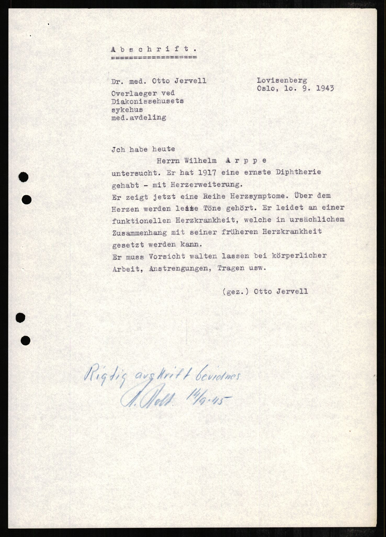 Forsvaret, Forsvarets overkommando II, AV/RA-RAFA-3915/D/Db/L0001: CI Questionaires. Tyske okkupasjonsstyrker i Norge. Tyskere., 1945-1946, s. 394