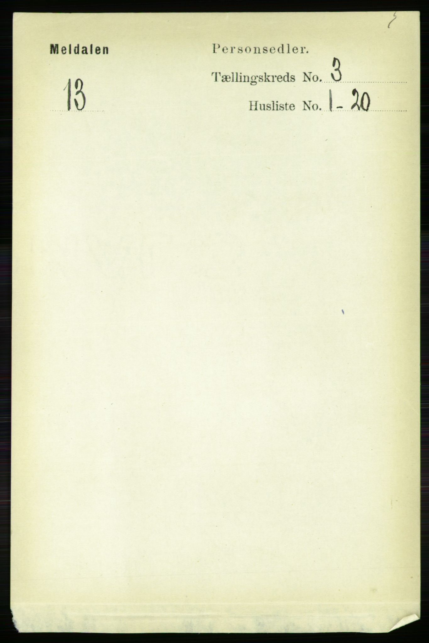 RA, Folketelling 1891 for 1636 Meldal herred, 1891, s. 1741