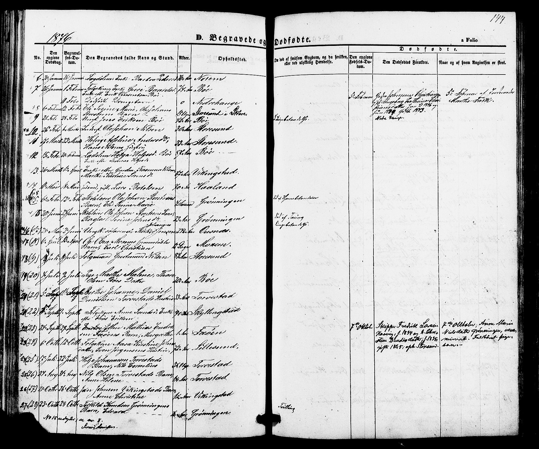 Torvastad sokneprestkontor, AV/SAST-A -101857/H/Ha/Haa/L0010: Ministerialbok nr. A 10, 1857-1878, s. 144