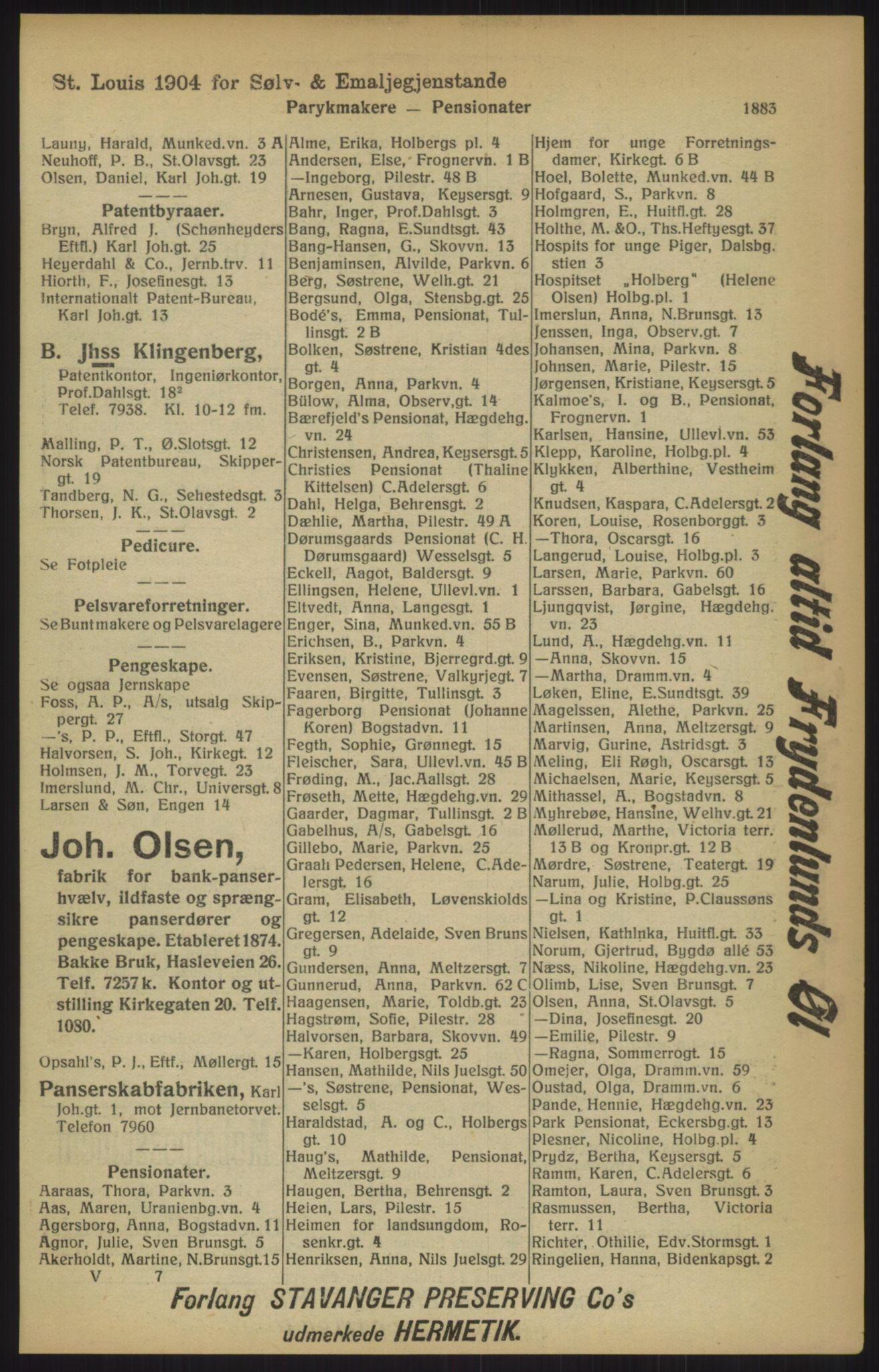 Kristiania/Oslo adressebok, PUBL/-, 1915, s. 1883