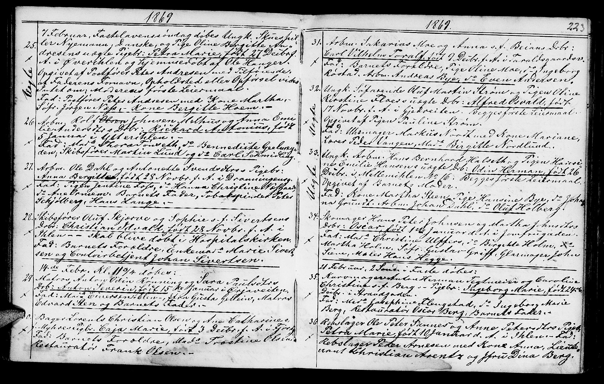 Ministerialprotokoller, klokkerbøker og fødselsregistre - Sør-Trøndelag, SAT/A-1456/602/L0140: Klokkerbok nr. 602C08, 1864-1872, s. 222-223