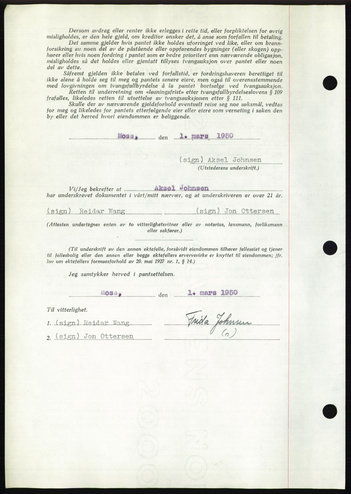 Moss sorenskriveri, SAO/A-10168: Pantebok nr. B23, 1949-1950, Dagboknr: 780/1950