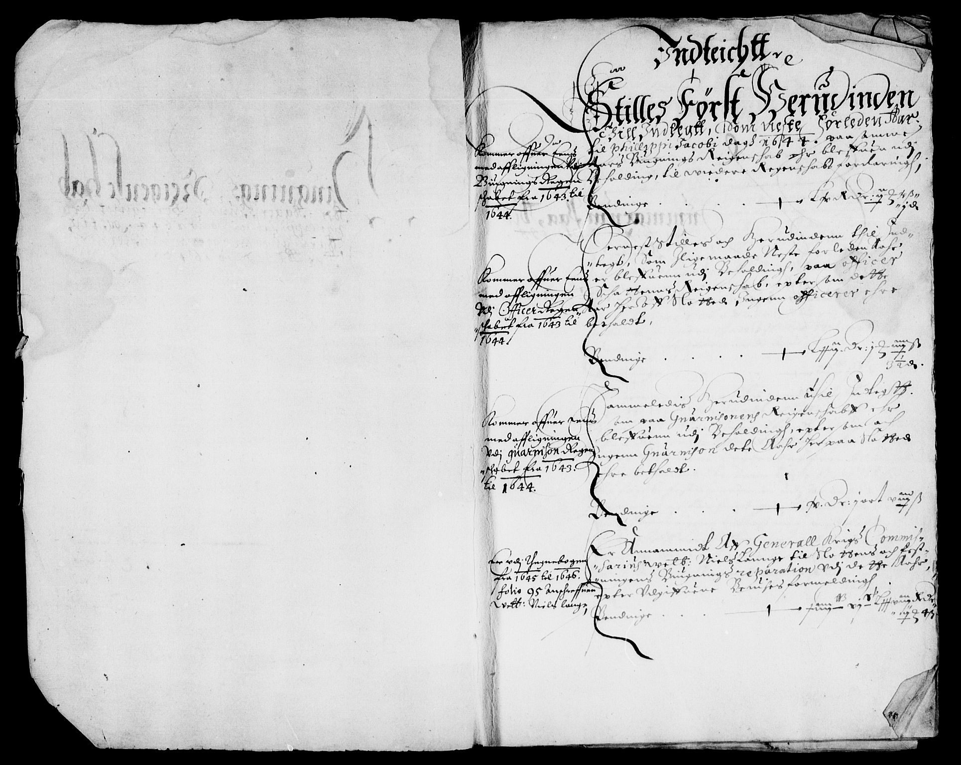 Rentekammeret inntil 1814, Reviderte regnskaper, Lensregnskaper, AV/RA-EA-5023/R/Rb/Rba/L0182: Akershus len, 1643-1645