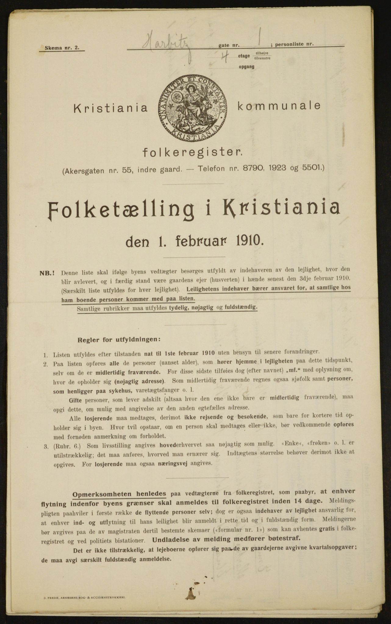 OBA, Kommunal folketelling 1.2.1910 for Kristiania, 1910, s. 32882