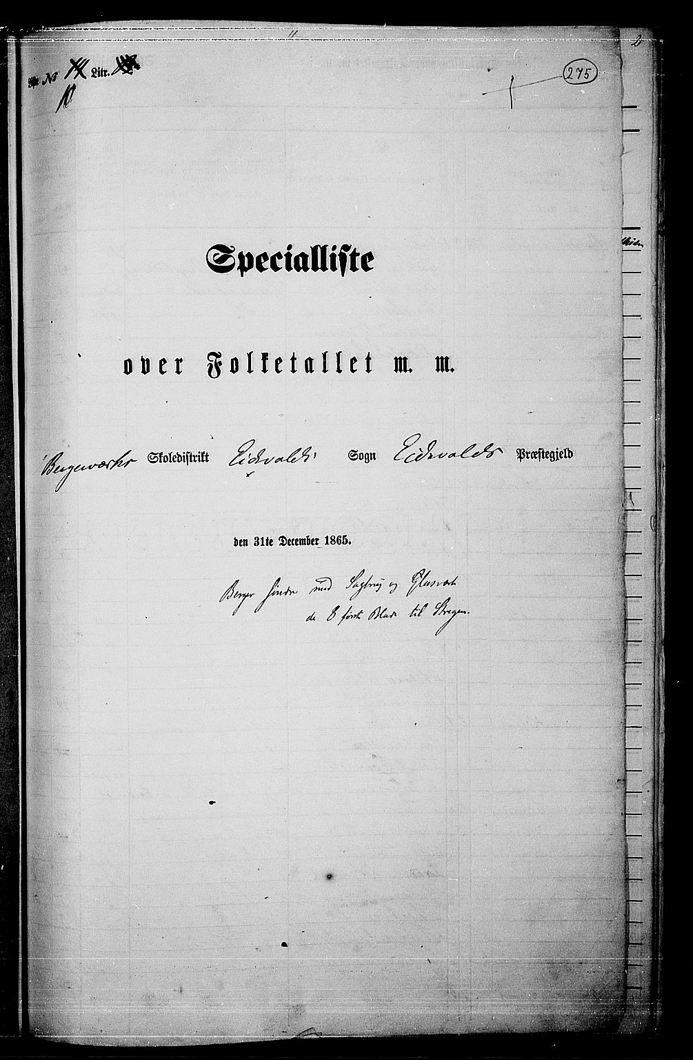 RA, Folketelling 1865 for 0237P Eidsvoll prestegjeld, 1865, s. 246