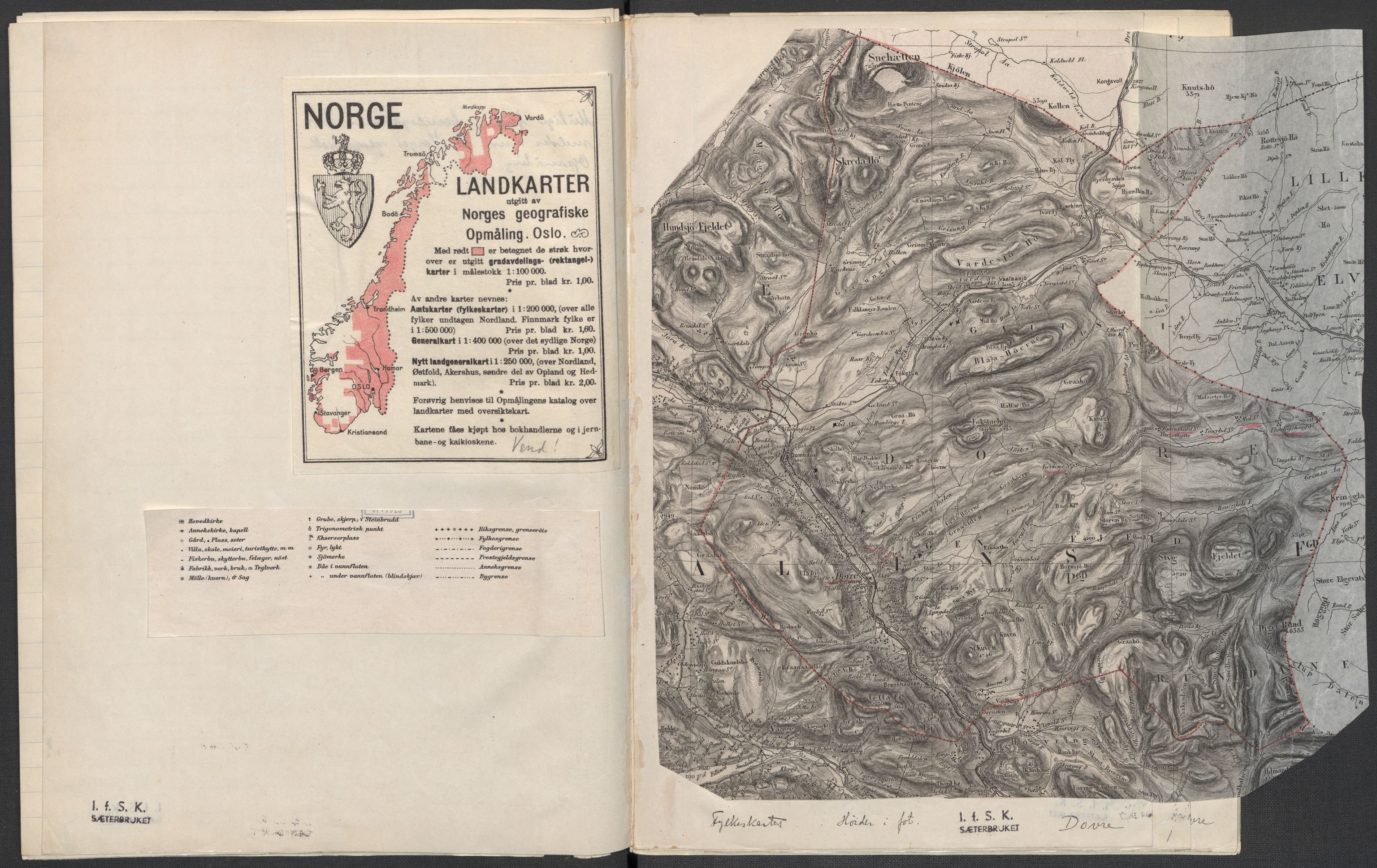 Instituttet for sammenlignende kulturforskning, AV/RA-PA-0424/F/Fc/L0004/0001: Eske B4: / Oppland (perm VII), 1934-1936