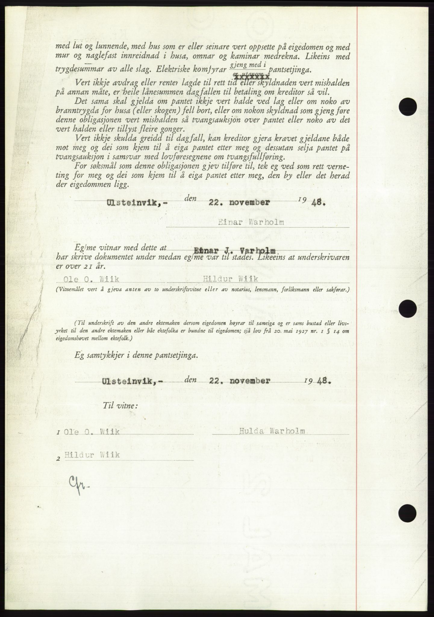 Søre Sunnmøre sorenskriveri, AV/SAT-A-4122/1/2/2C/L0116: Pantebok nr. 4B, 1948-1949, Dagboknr: 1696/1948