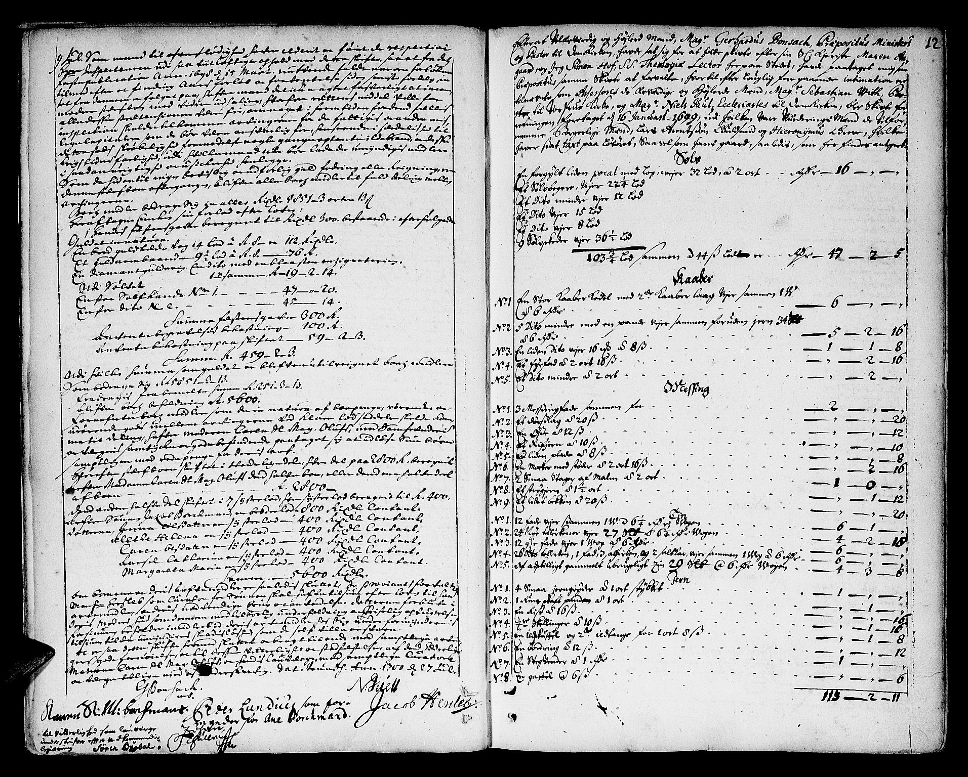 Nidaros domprosti, AV/SAT-A-6513/1/I/I1/L0002: Skifteprotokoll, 1697-1743, s. 11b-12a